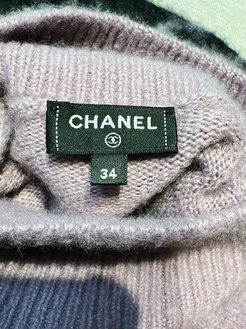 Chanel Chanel Gradient purple black star pattern long-sleeved cas Size XXS / US 00 / IT 34 - 4 Thumbnail