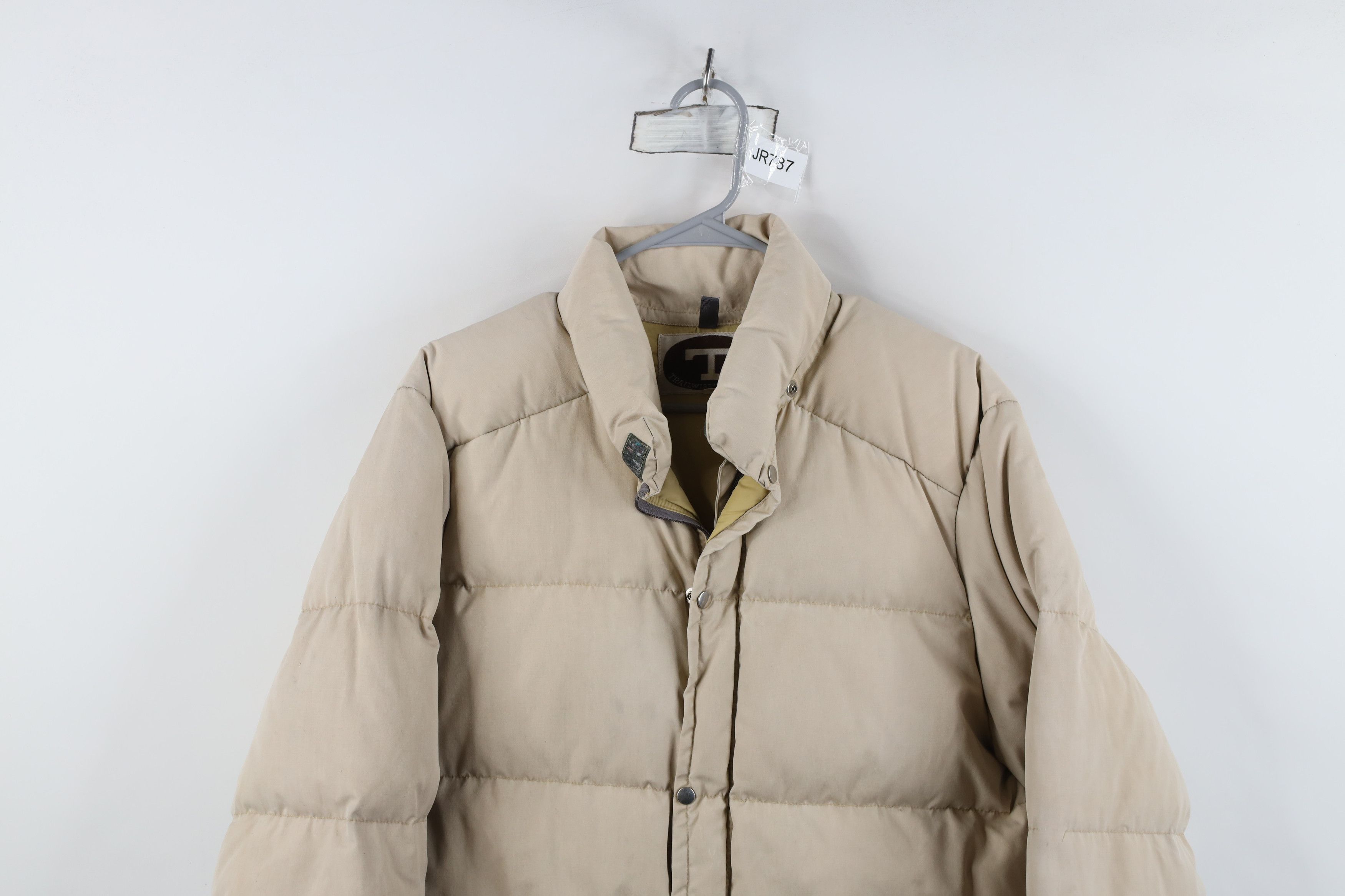 Vintage Vintage 70s Streetwear Duck Down Puffer Jacket Beige USA Size US M / EU 48-50 / 2 - 2 Thumbnail