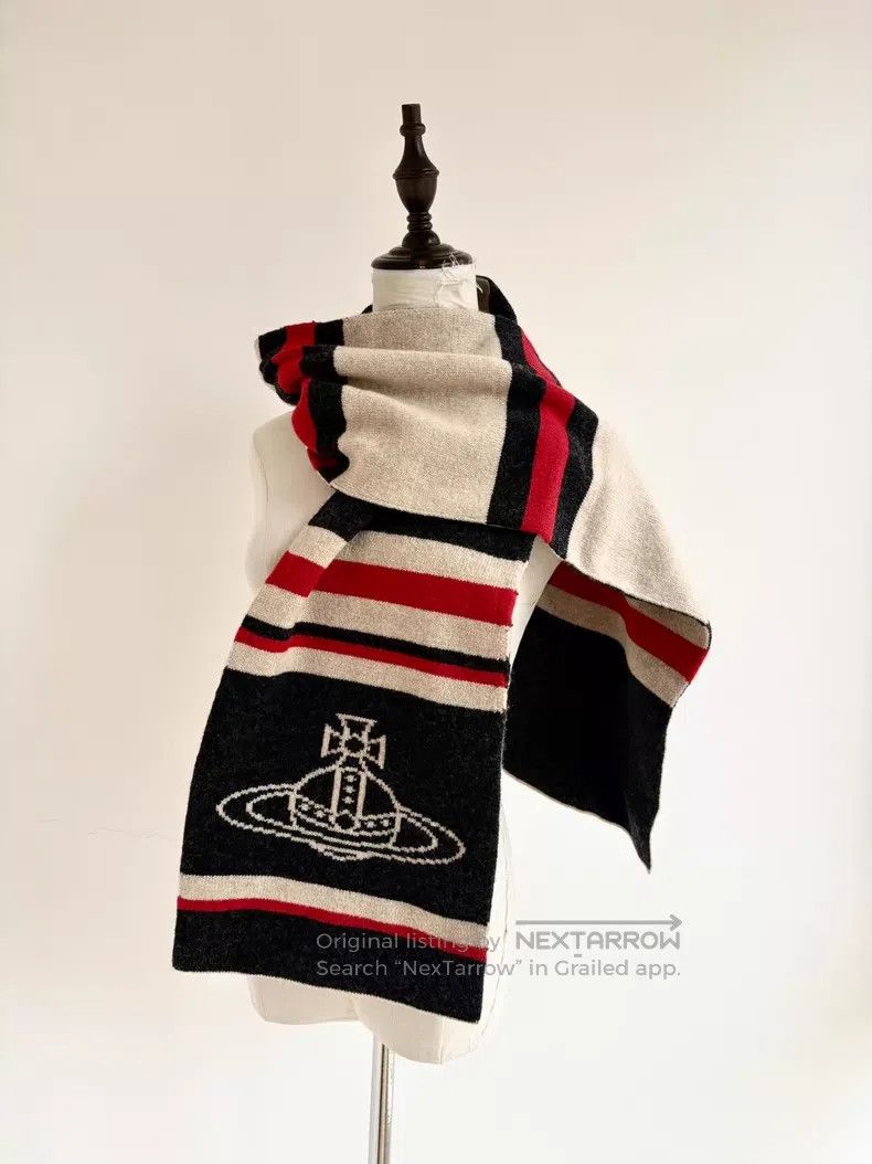 Vivienne Westwood Vivienne Westwood Vintage Grey and White Striped Large Sat Size ONE SIZE - 3 Thumbnail