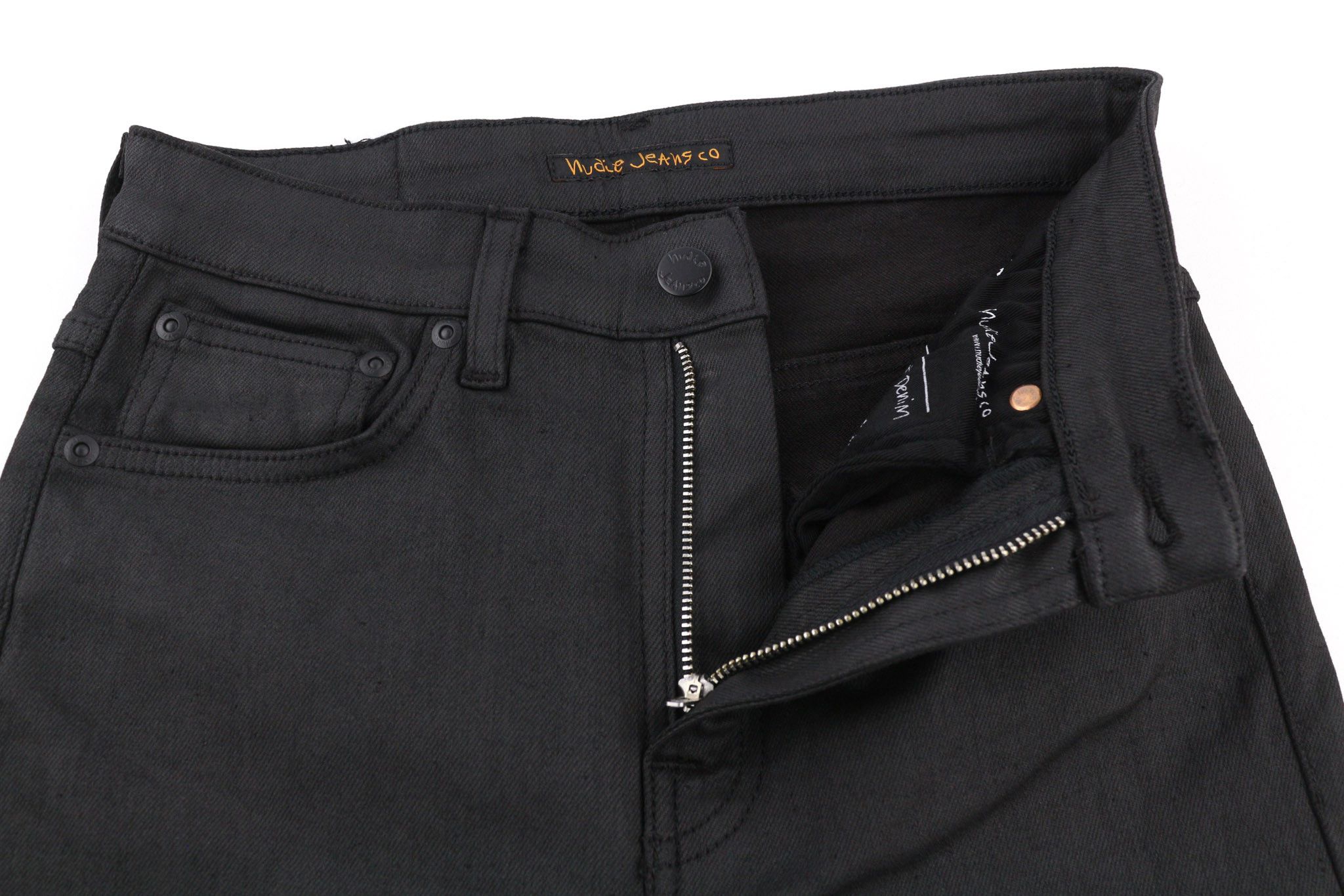 Nudie Jeans HIGHTOP TILDE PAINTED BLACK W28/L32 Denim Jeans 80438 Size US 28 / EU 44 - 4 Thumbnail