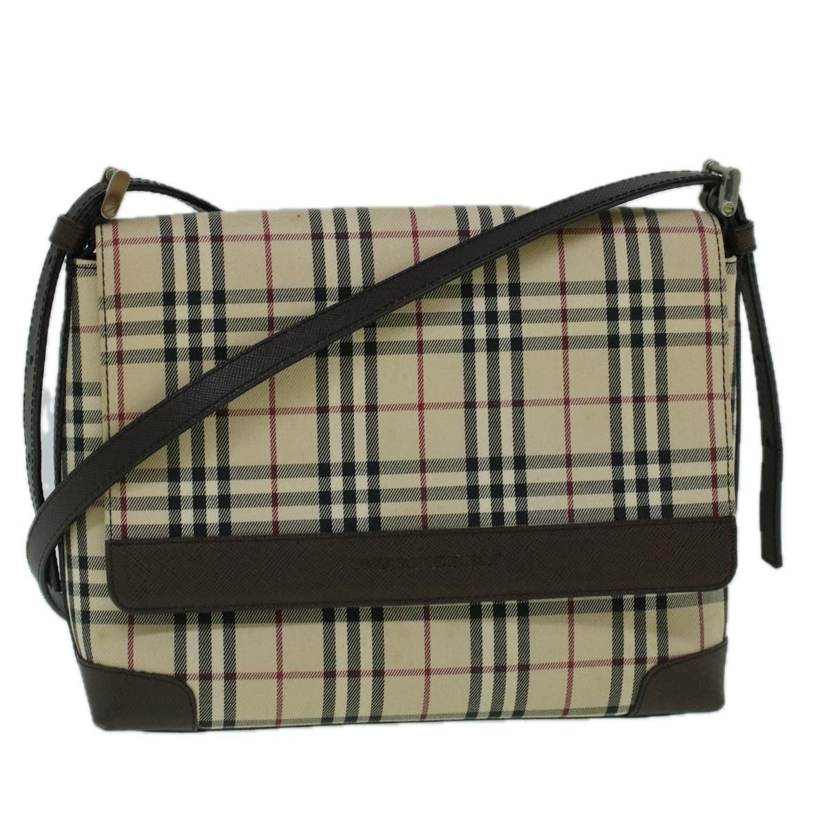 image of Burberry House Check Shoulder Bag in White, Women's