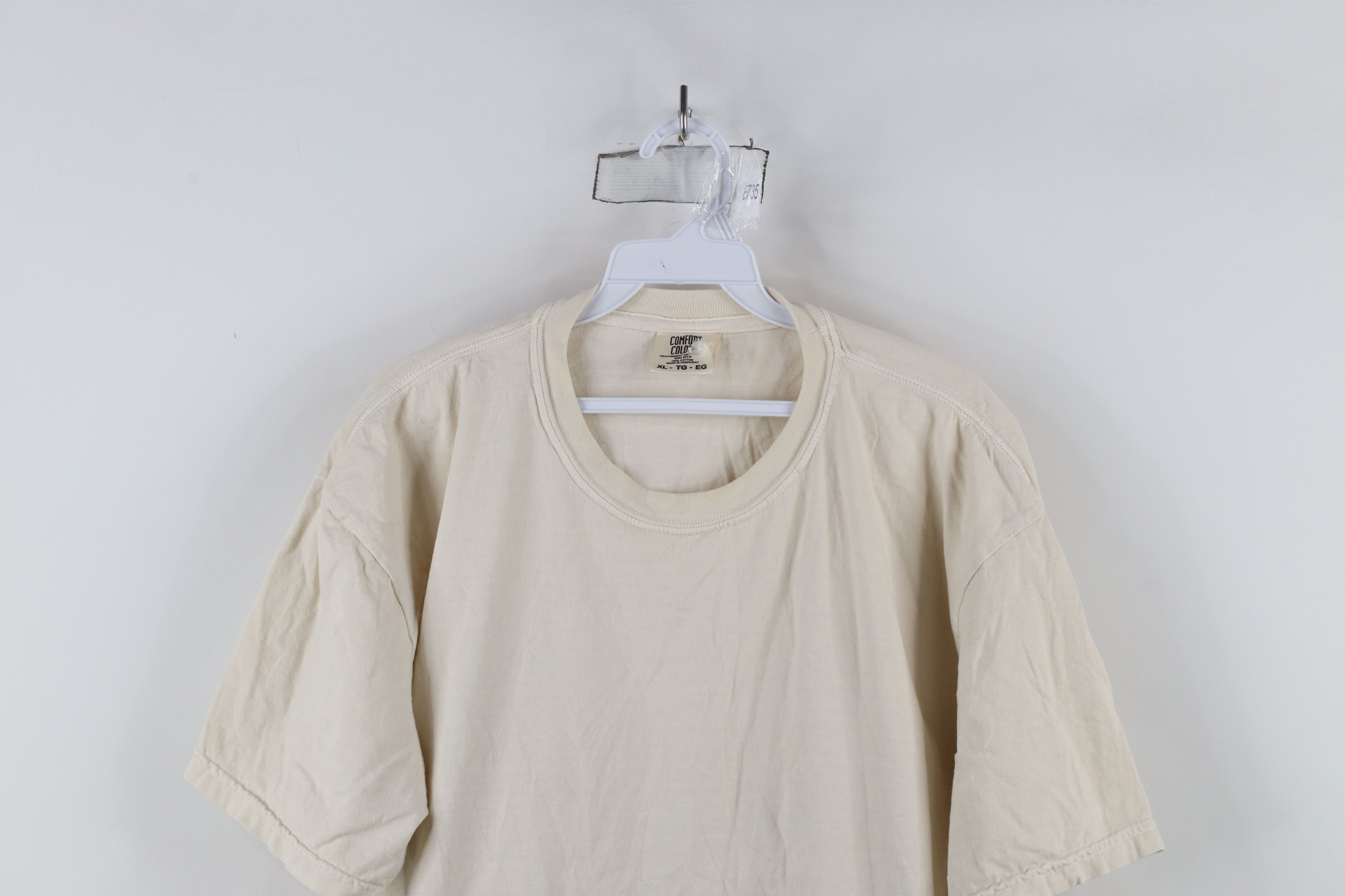 Vintage Vintage 90s Streetwear Short Sleeve T-Shirt Beige Cotton Size US XL / EU 56 / 4 - 2 Thumbnail