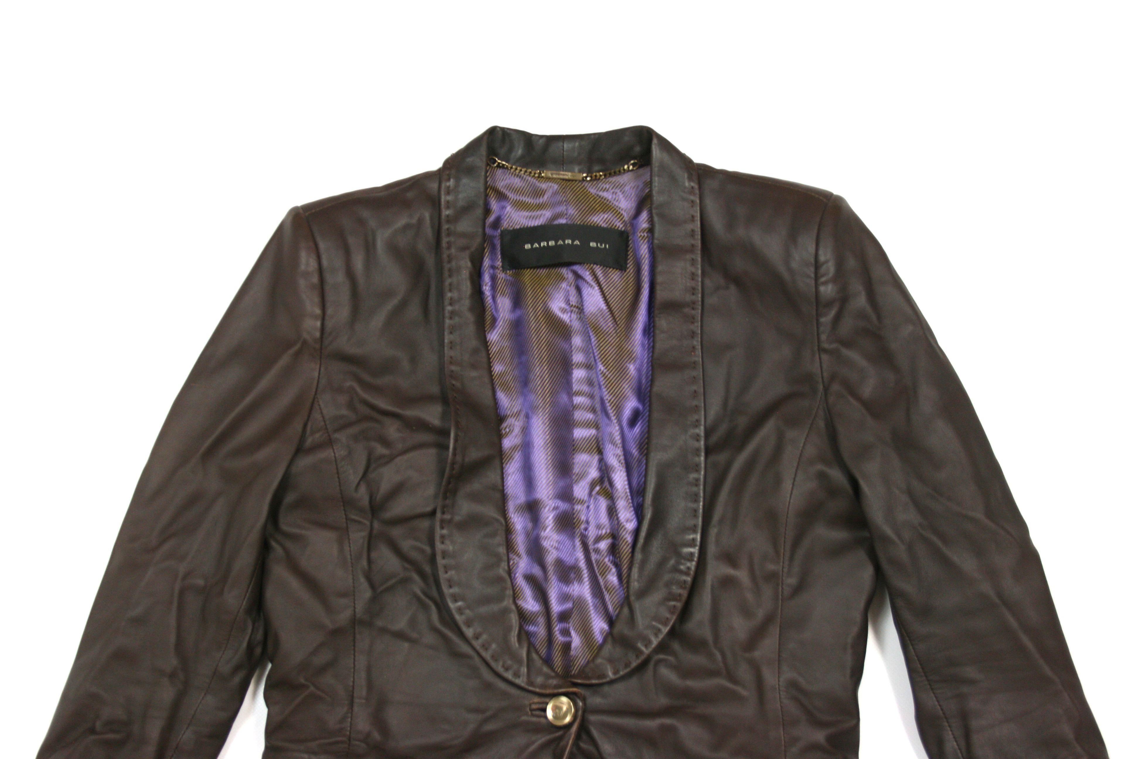 Barbara Bui Leather Blazer Size M / US 6-8 / IT 42-44 - 3 Thumbnail