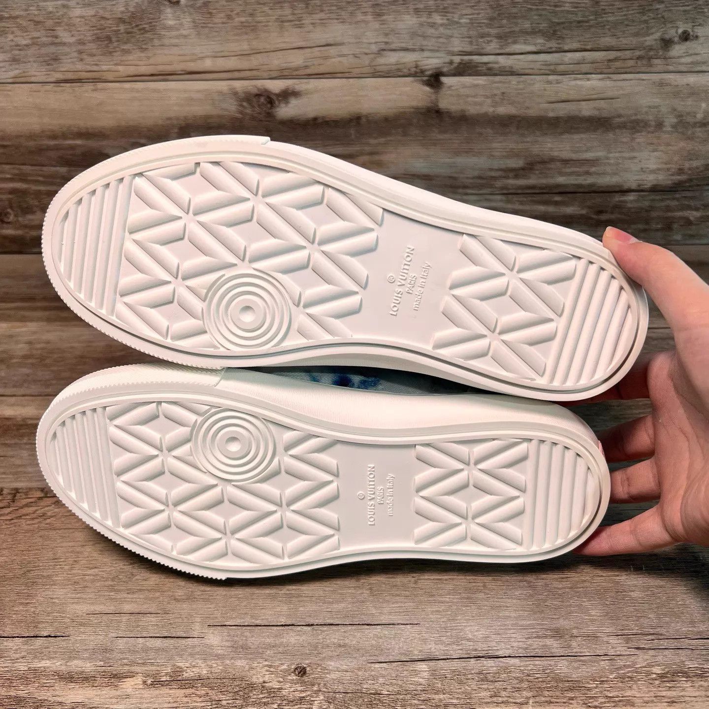 Louis Vuitton LV Trocadero Tie-Dye White Blue Denim UK6.5/40.5 Size US 7.5 / EU 40-41 - 6 Thumbnail