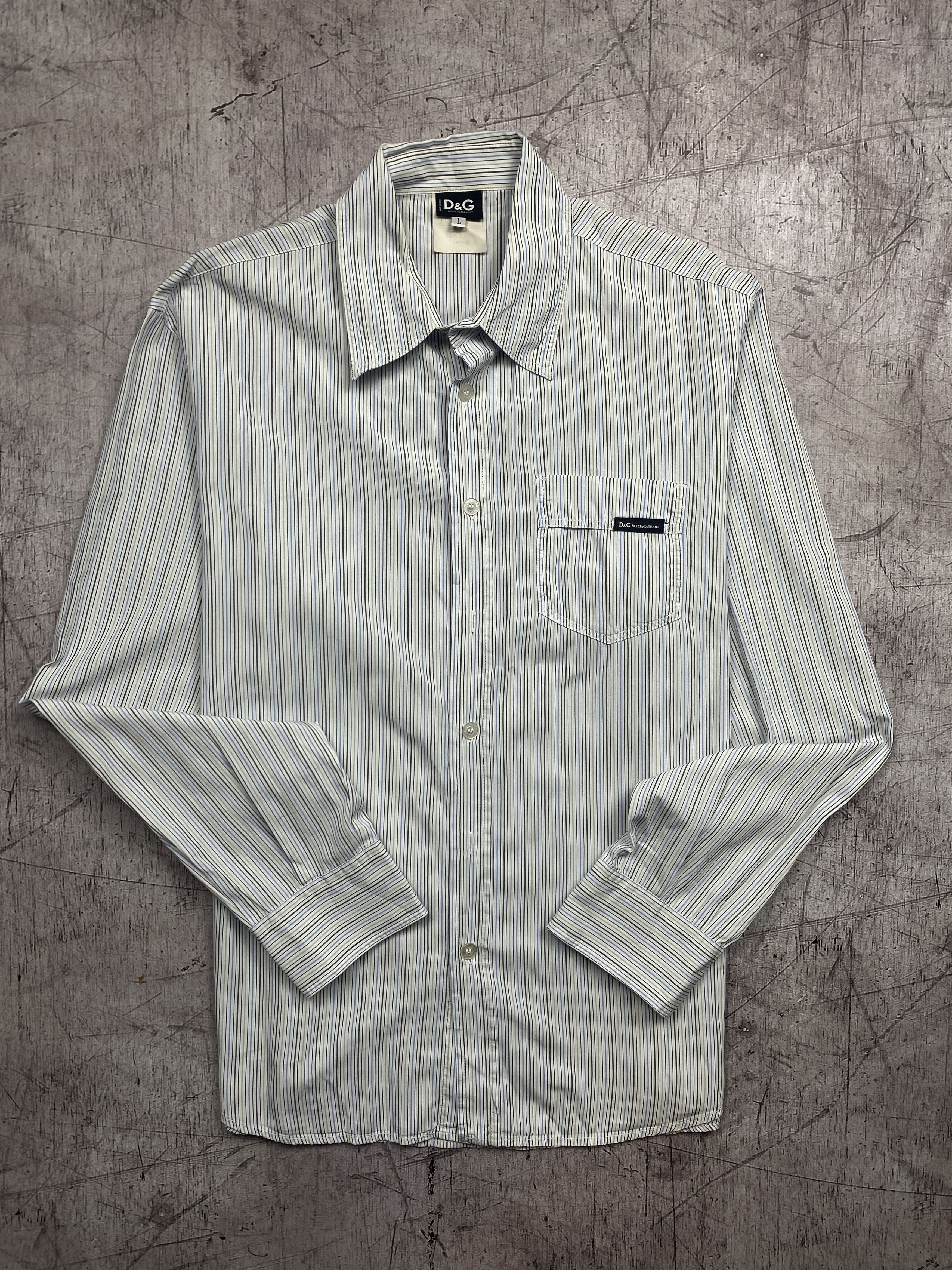 Dolce & Gabbana × Vintage Dolce & Gabbana Vintage Luxury long sleeve shirt Size US L / EU 52-54 / 3 - 1 Thumbnail