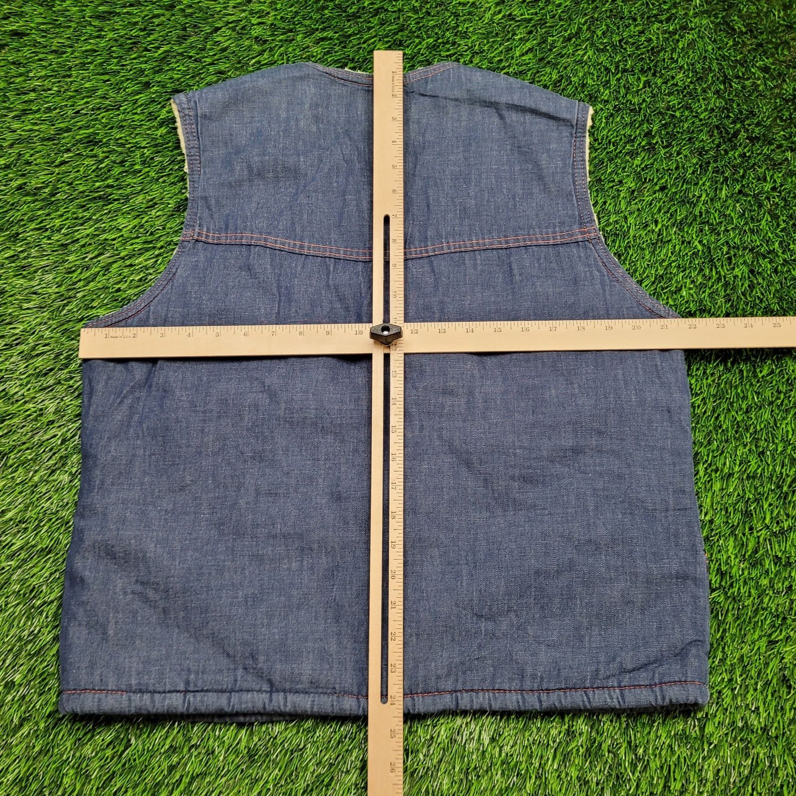 Vintage VTG 70s Fleetwood Denim Vest M Sherpa Lined USA Made Size US M / EU 48-50 / 2 - 5 Thumbnail