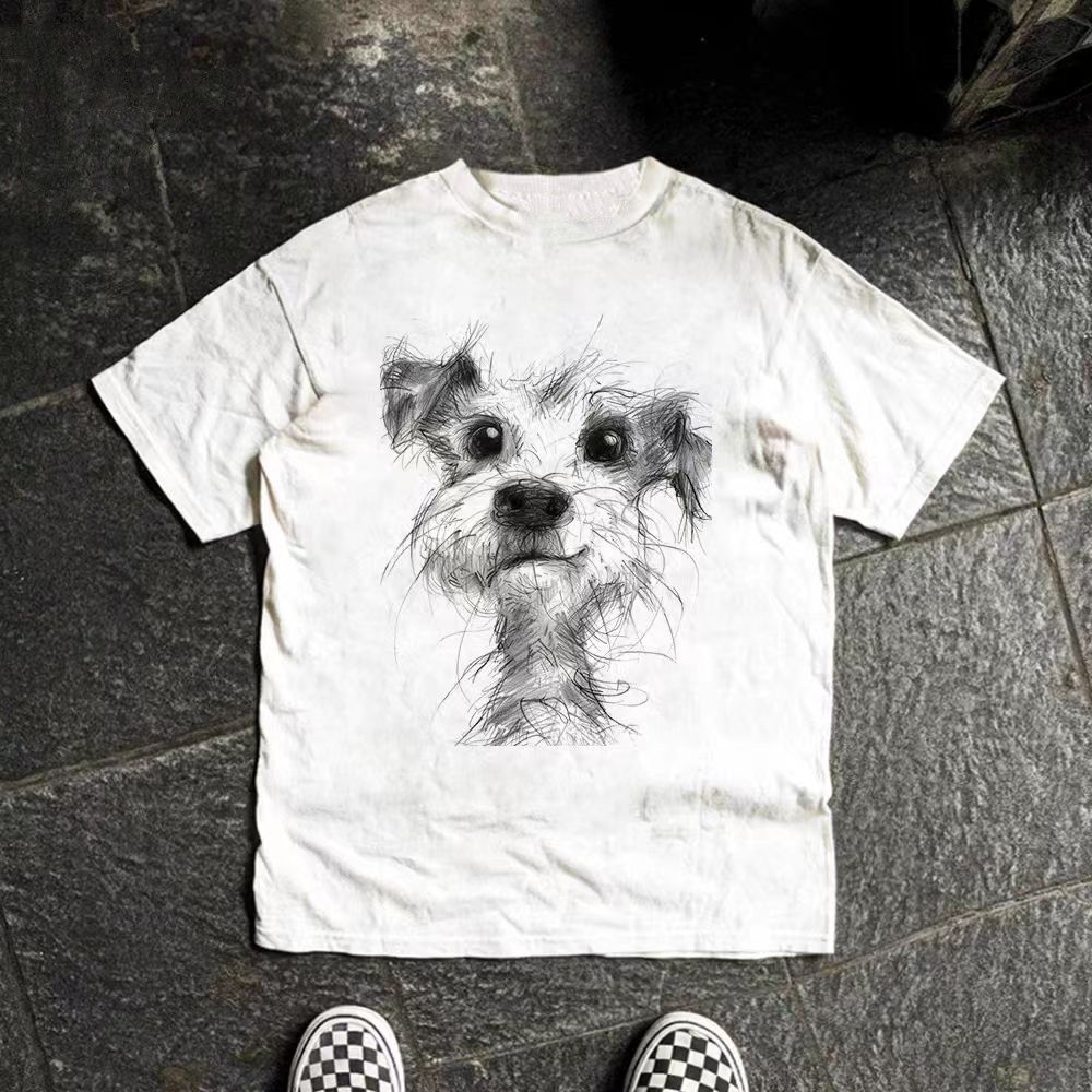 Japanese Brand × Vintage White casual retro puppy print cotton t-shirt Size US M / EU 48-50 / 2 - 1 Thumbnail