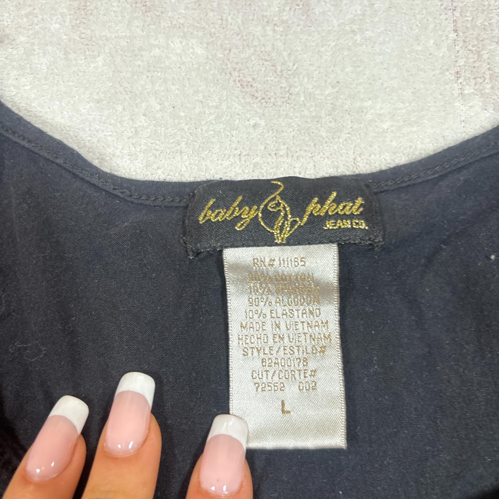Other y2k baby phat rhinestone bedazzled top with sleeve cuttouts Size L / US 10 / IT 46 - 4 Thumbnail