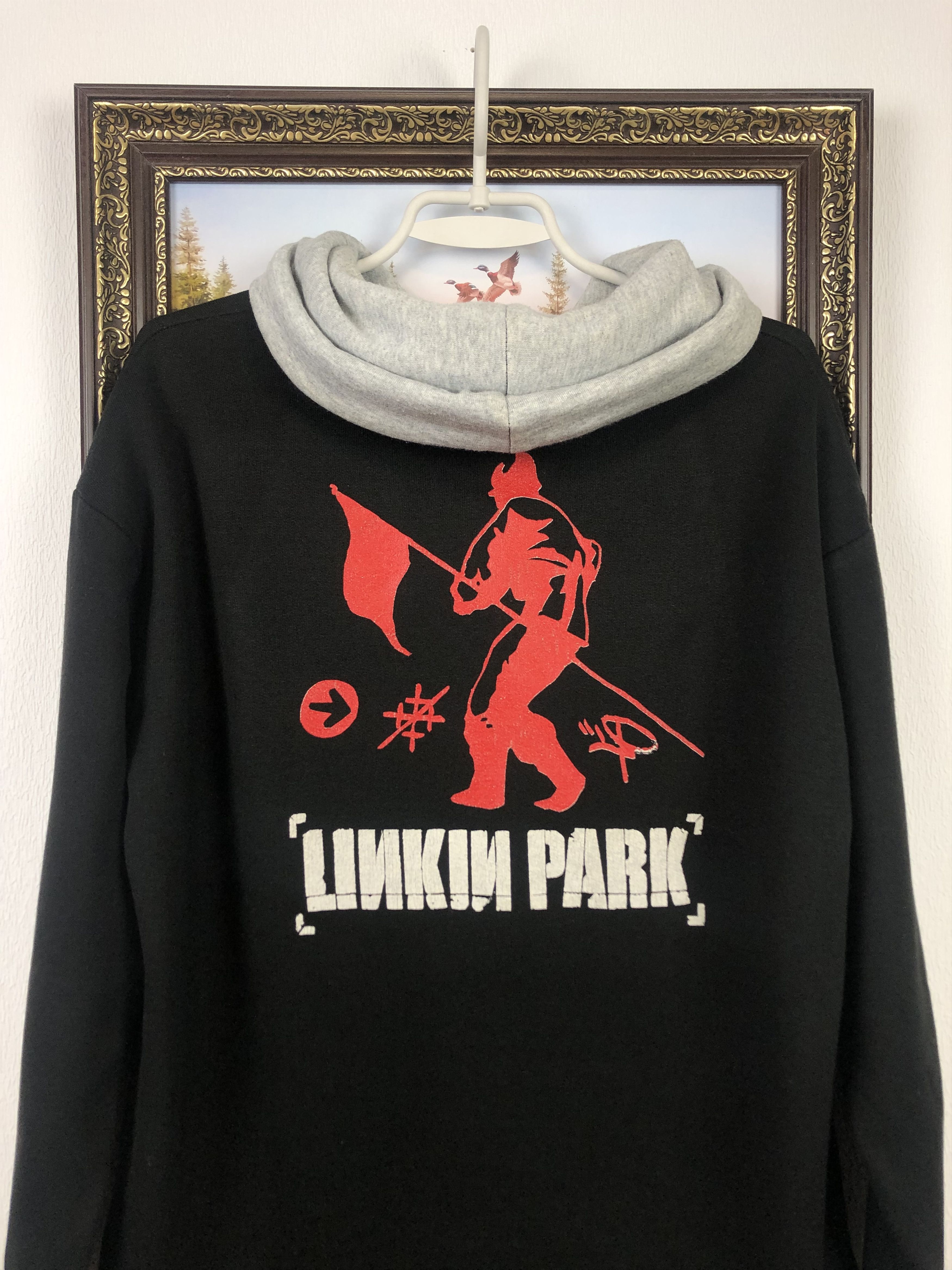 Band Tees × Vintage Vintage Linking Park Hoodie Jacket Sweatshirt Rare Band Hype Size US L / EU 52-54 / 3 - 2 Thumbnail