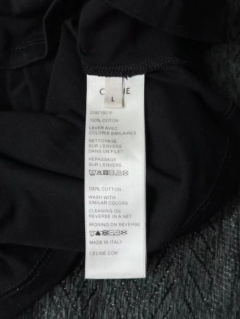 Celine Celine Cropped Short Sleeve Tee Size US L / EU 52-54 / 3 - 2 Thumbnail