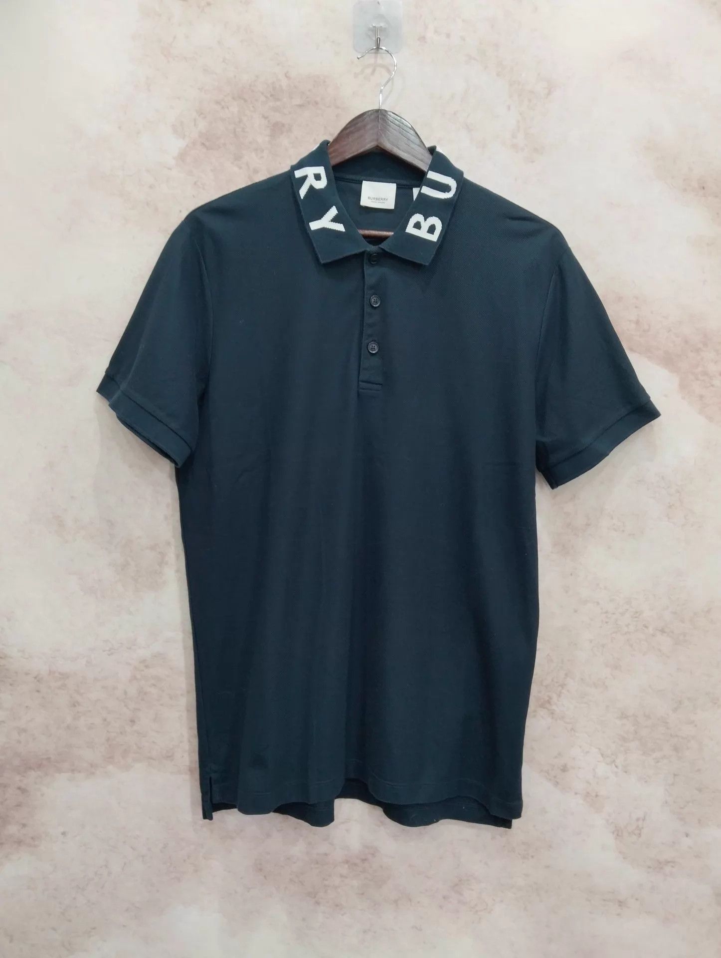 Burberry Burberry Logo Collar Short Sleeve Polo Shirt L Size US L / EU 52-54 / 3 - 1 Thumbnail