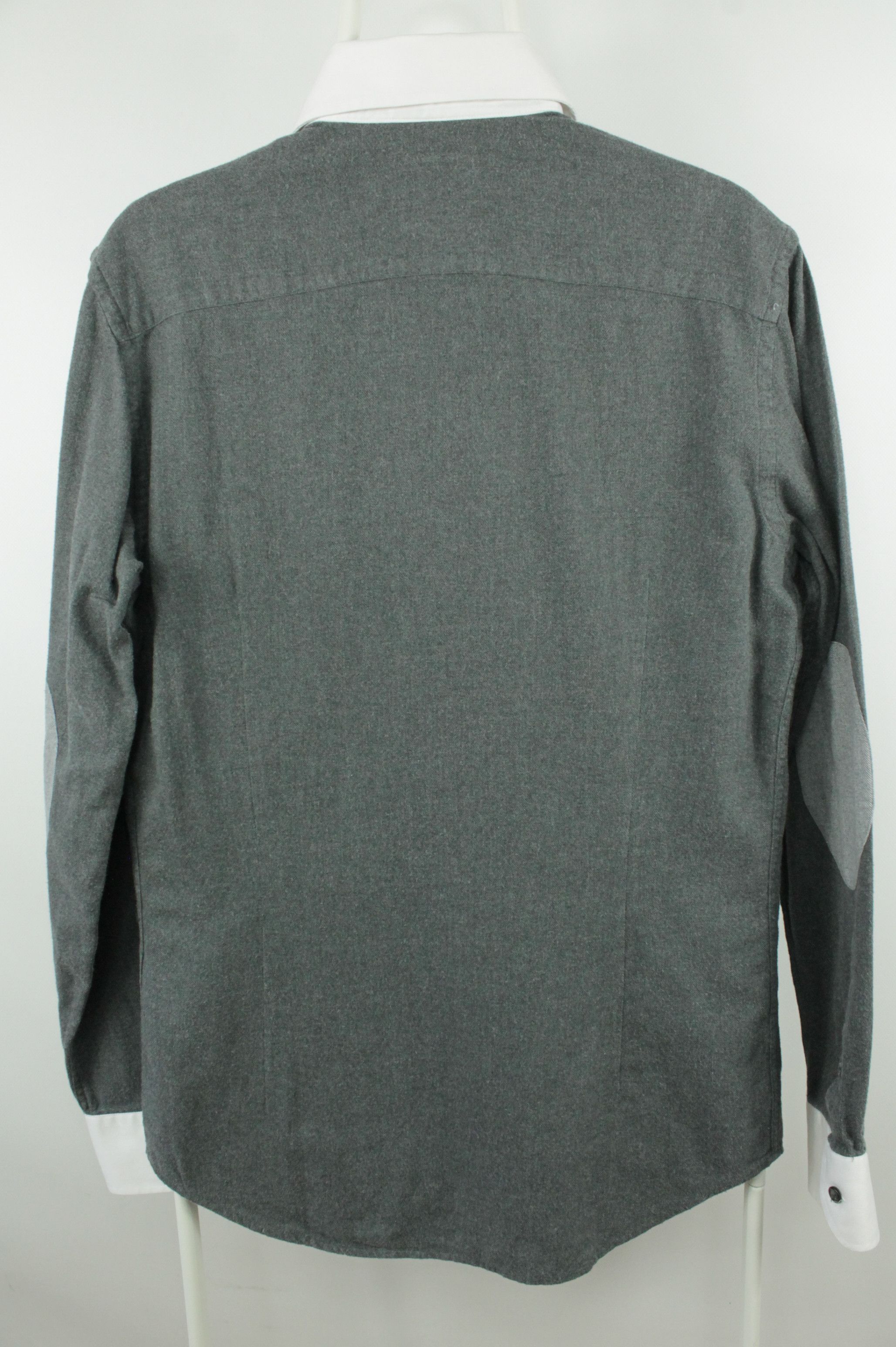Designer × Hackett Hackett Micro Herringbone Flannel Slim Fit Dress Shirt Men's Size US M / EU 48-50 / 2 - 17 Thumbnail