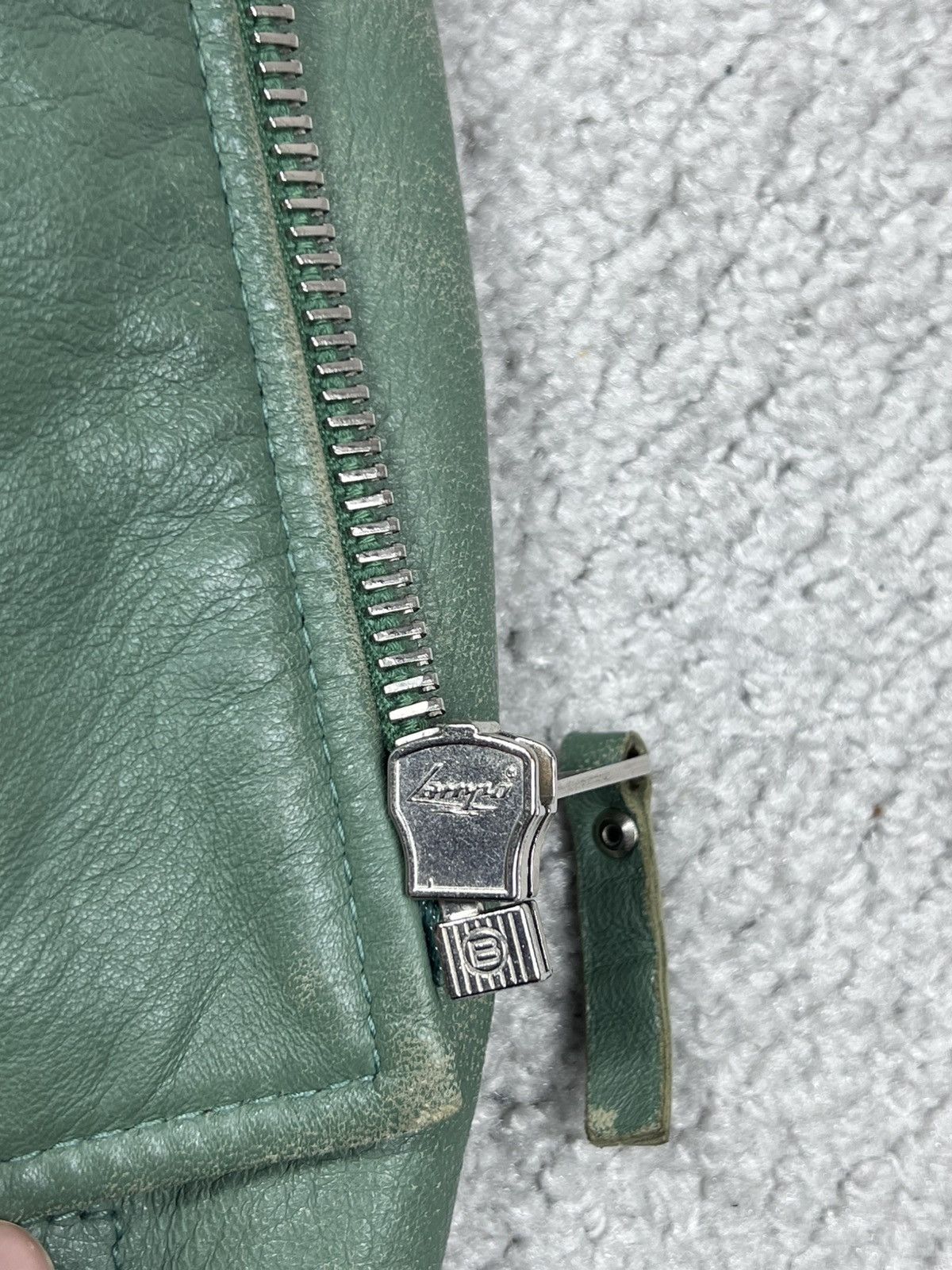 Balenciaga Balenciaga Green Leather Biker Jacket Size XS / US 0-2 / IT 36-38 - 9 Thumbnail