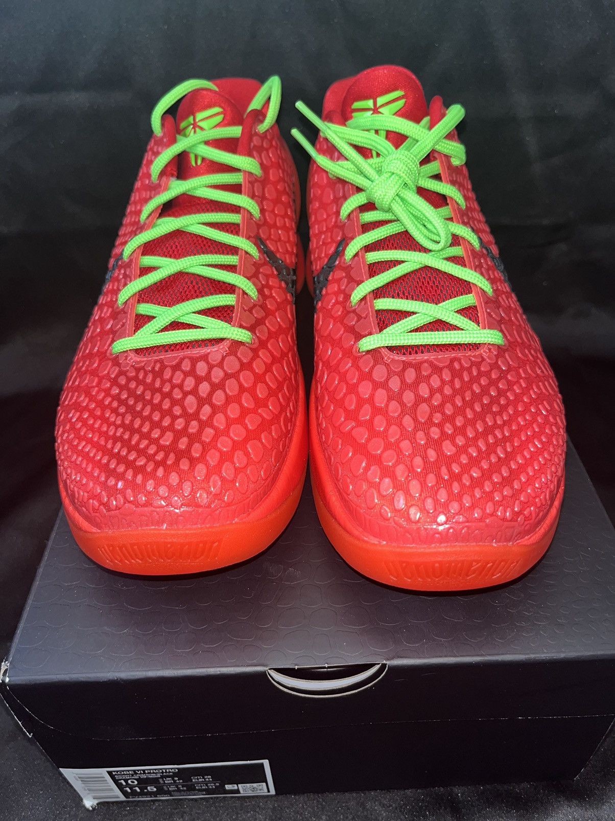 image of Nike Kobe 6 Protro Reverse Grinch Shoes in Red, Men's (Size 10)