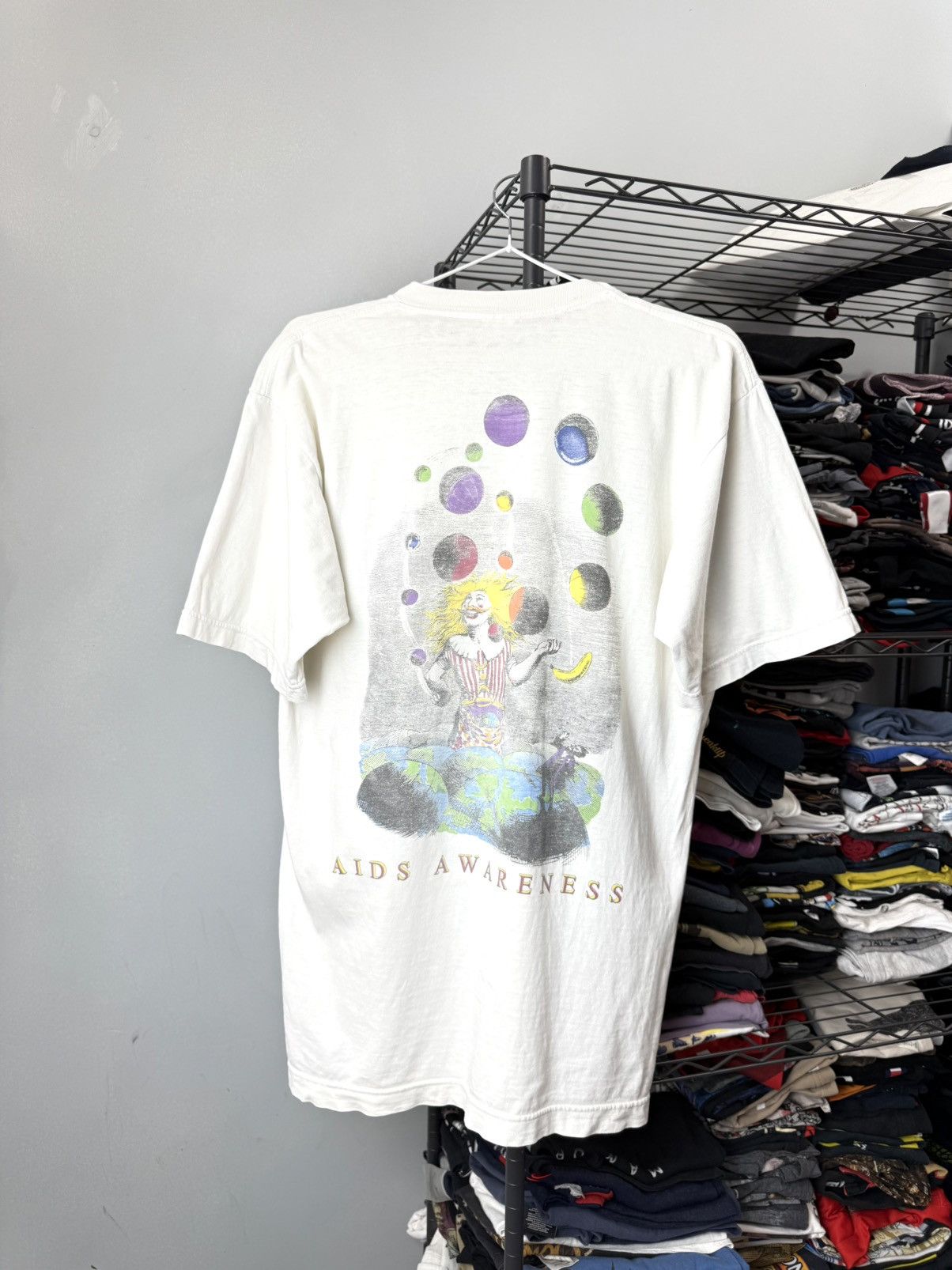 Hard Rock Cafe Vintage 1991 Hard Rock Cafe AIDS AWARENESS T Shirt Size US M / EU 48-50 / 2 - 1 Thumbnail