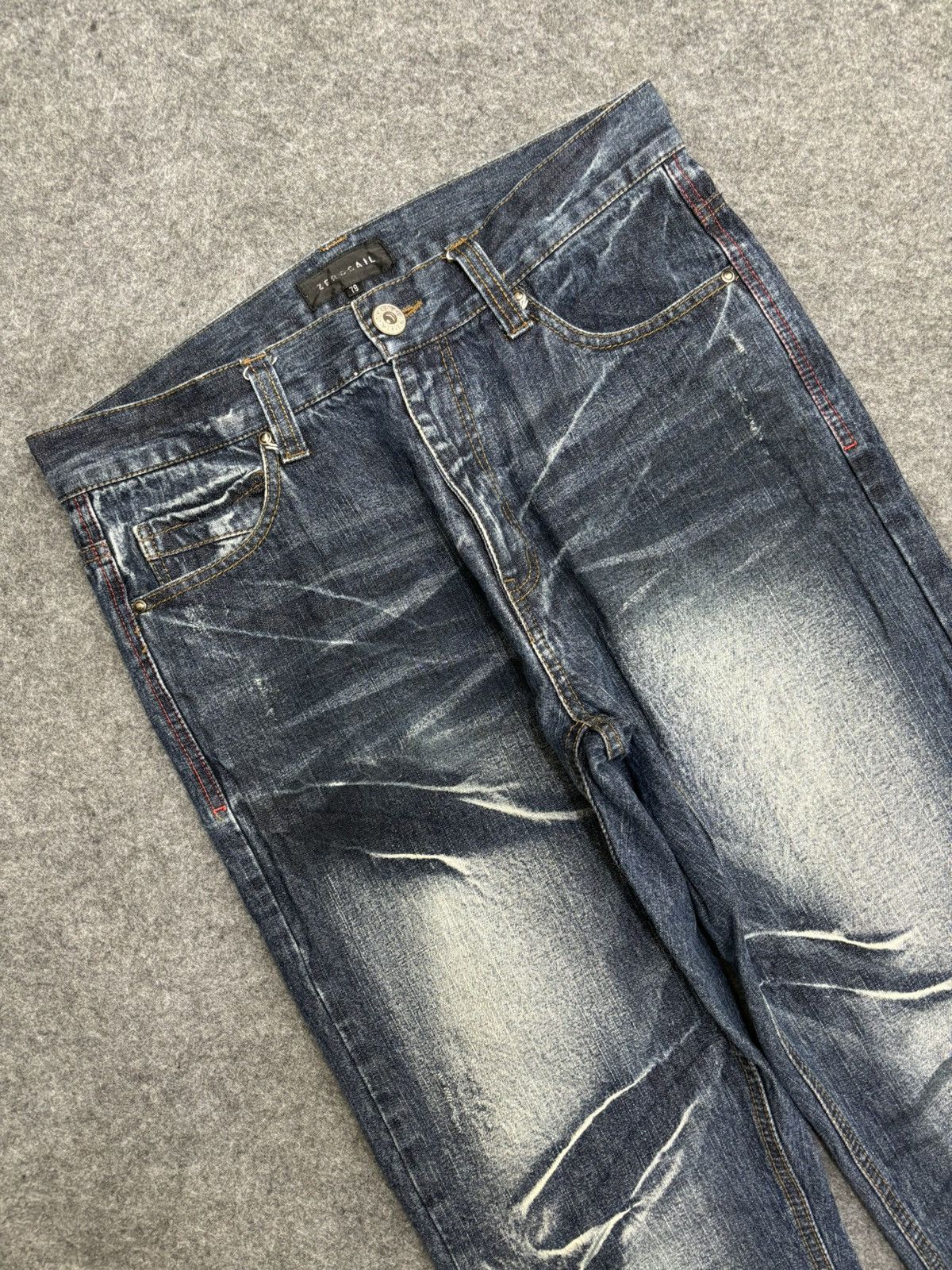 Japanese Brand 💥Sick Fades💥Zerosail All Over Sick Fades Slim Denim F479 Size US 32 / EU 48 - 4 Thumbnail