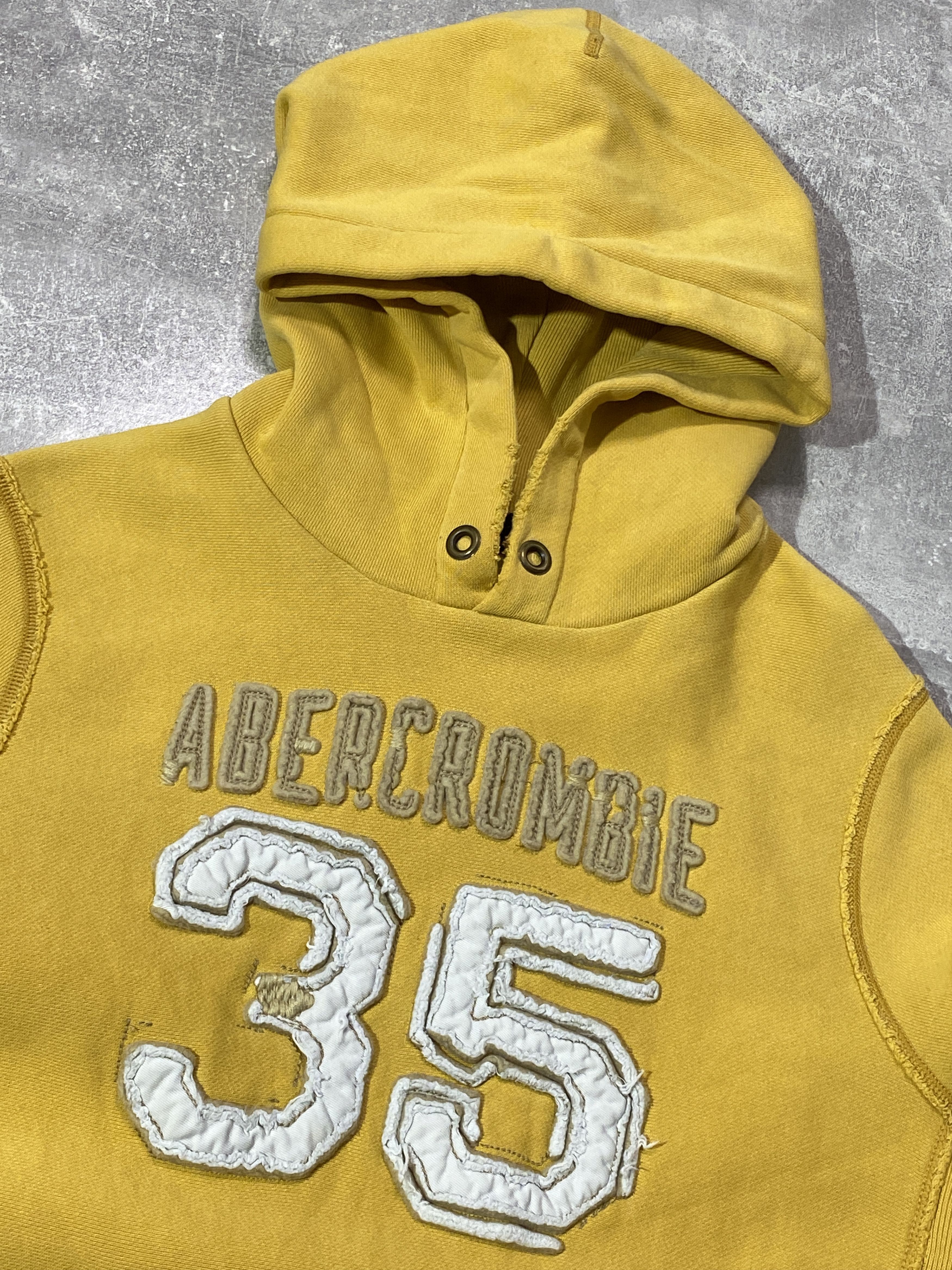 Abercrombie & Fitch #35 Big Logo Hoodie Distressed Style