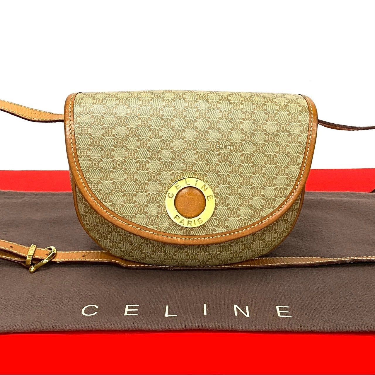 Celine Celine Shoulder Bag Neutrals Leather Size ONE SIZE - 1 Thumbnail