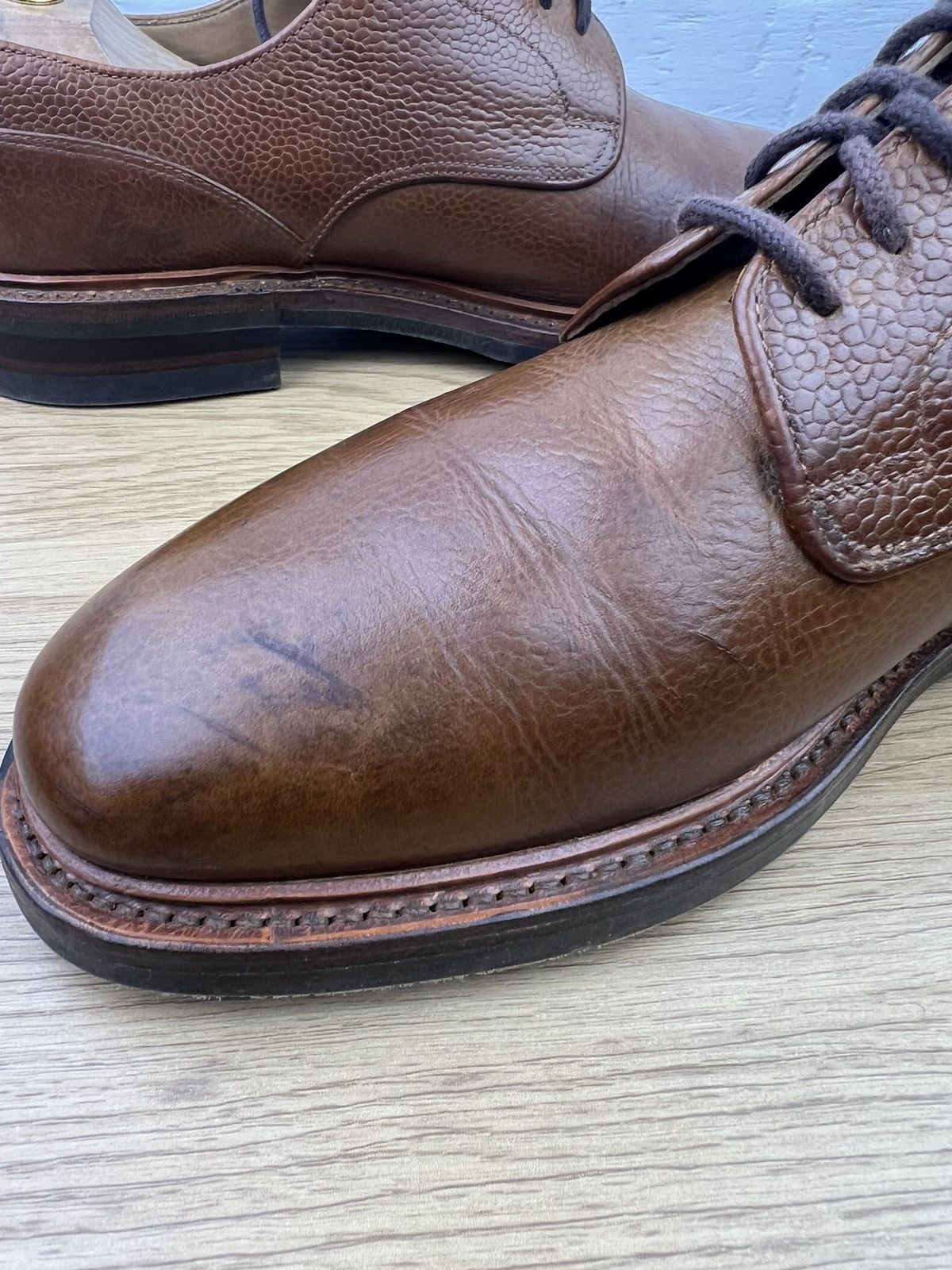 Loake LOAKE Derby Leather Shoes Lace Up Handmade in England Men’s Size US 9.5 / EU 42-43 - 10 Thumbnail