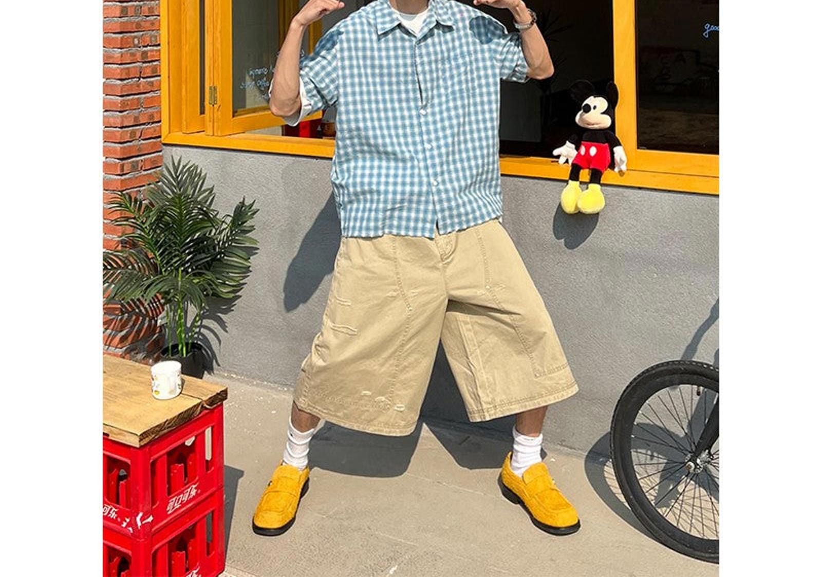 Jean × Vintage Oversized Carpenter Double Knee Jorts, Baggy Jean Shorts Size US 32 / EU 48 - 3 Thumbnail