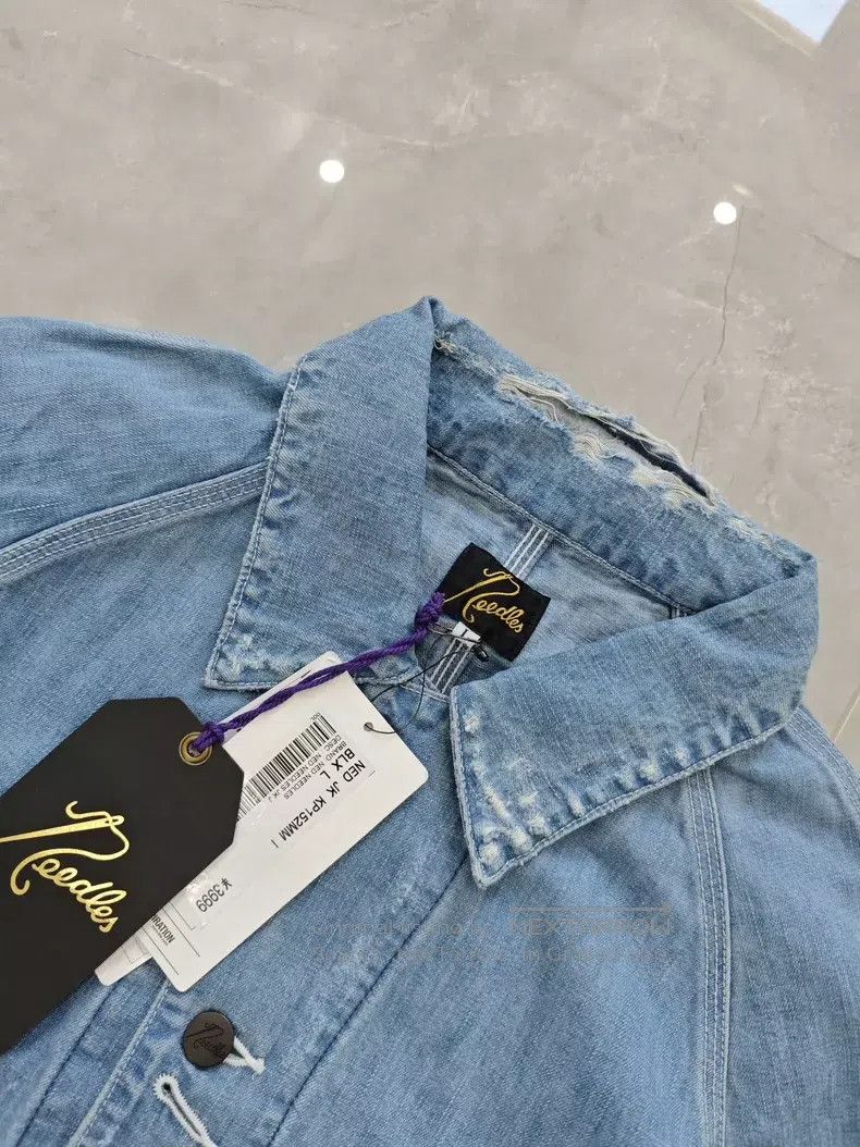 Needles Needles Embroidered single row long sleeve denim jacket Size US L / EU 52-54 / 3 - 3 Thumbnail