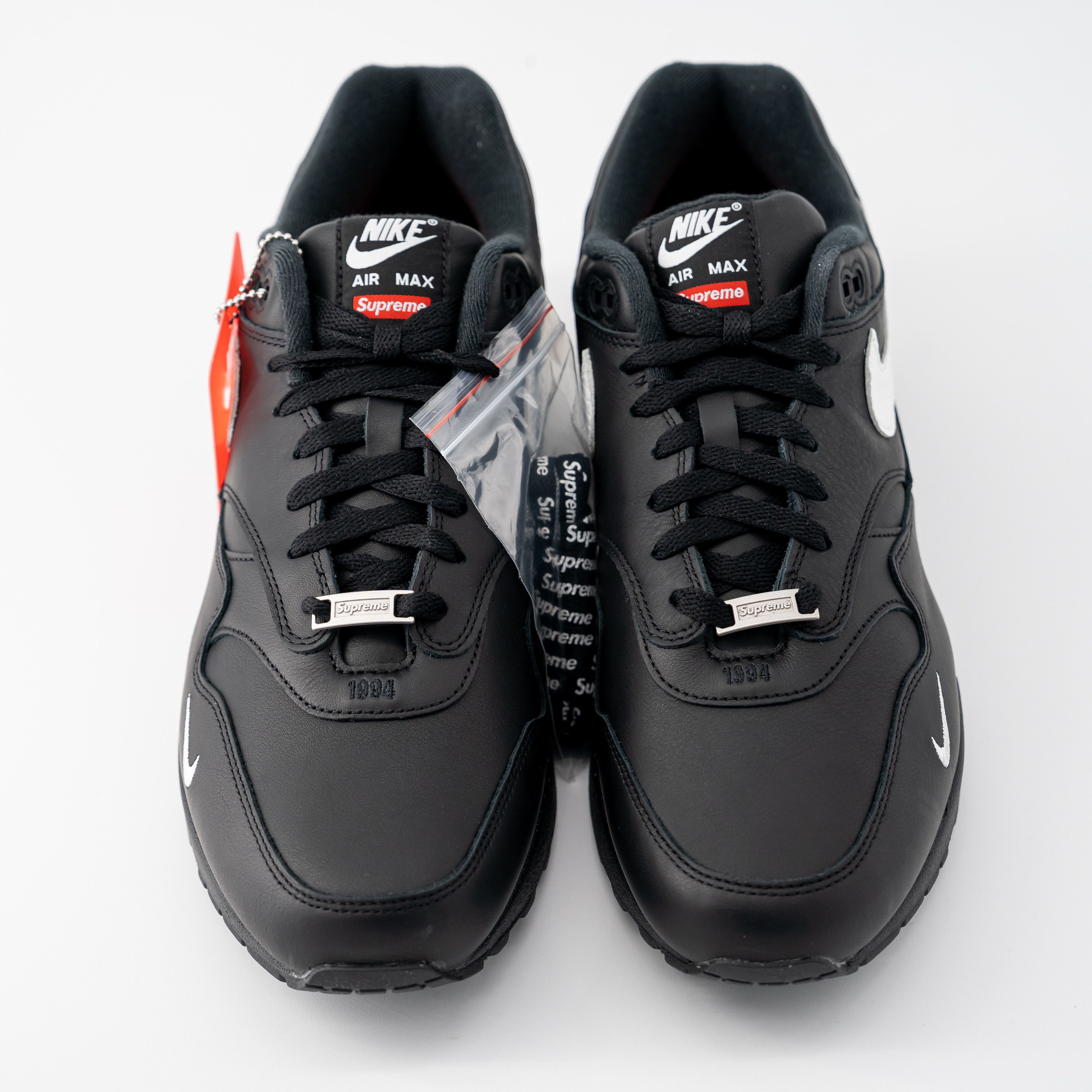 Nike 13 - Nike Supreme x Air Max 1 '87 SP Black White HF8813 001 Size US 13 / EU 46 - 3 Thumbnail