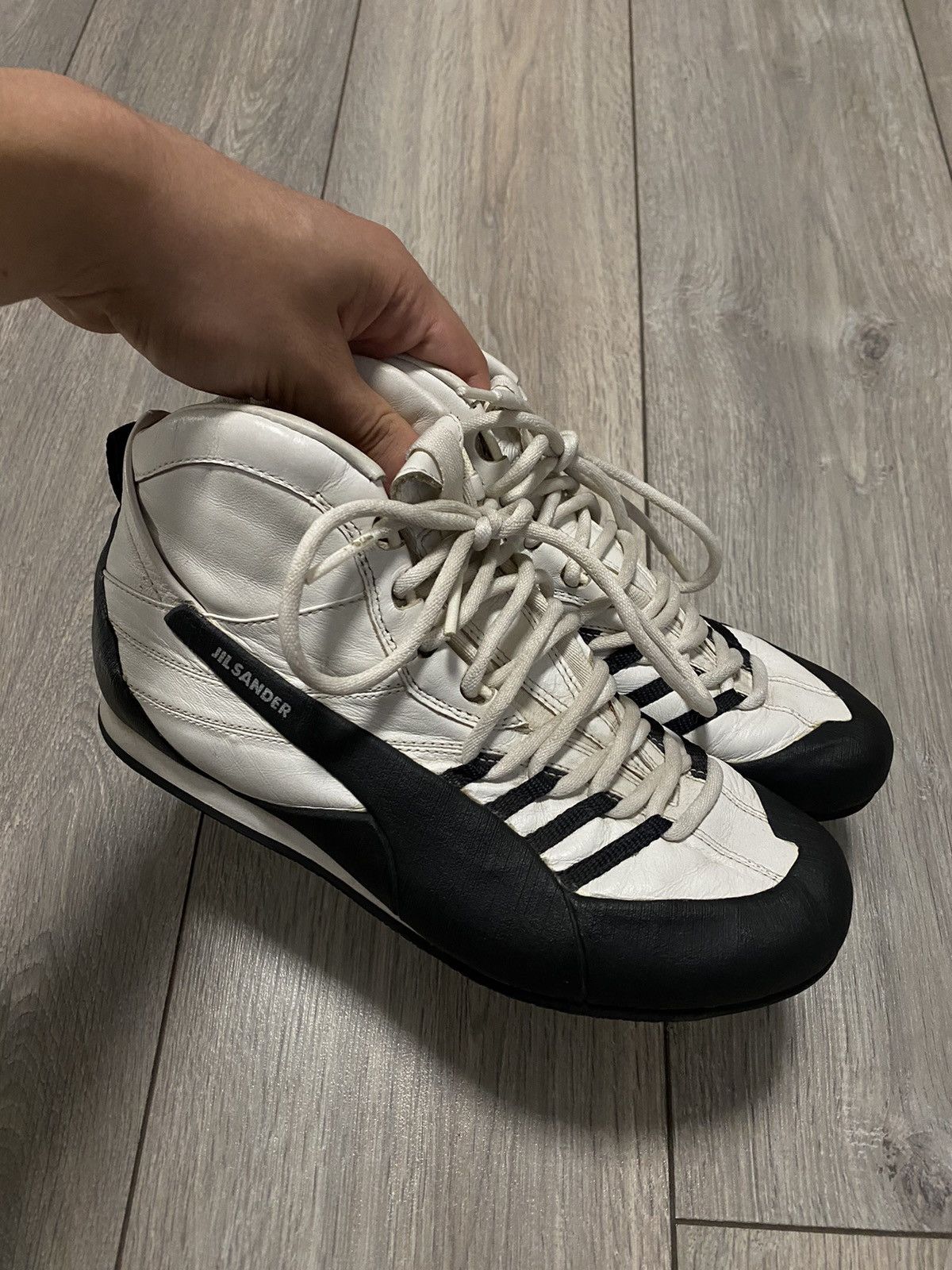 Jil Sander × Puma 🚨 Rare Vintage Puma X Jil Sander Sneakers 90s Leather Y2K Size US 7.5 / EU 40-41 - 5 Thumbnail