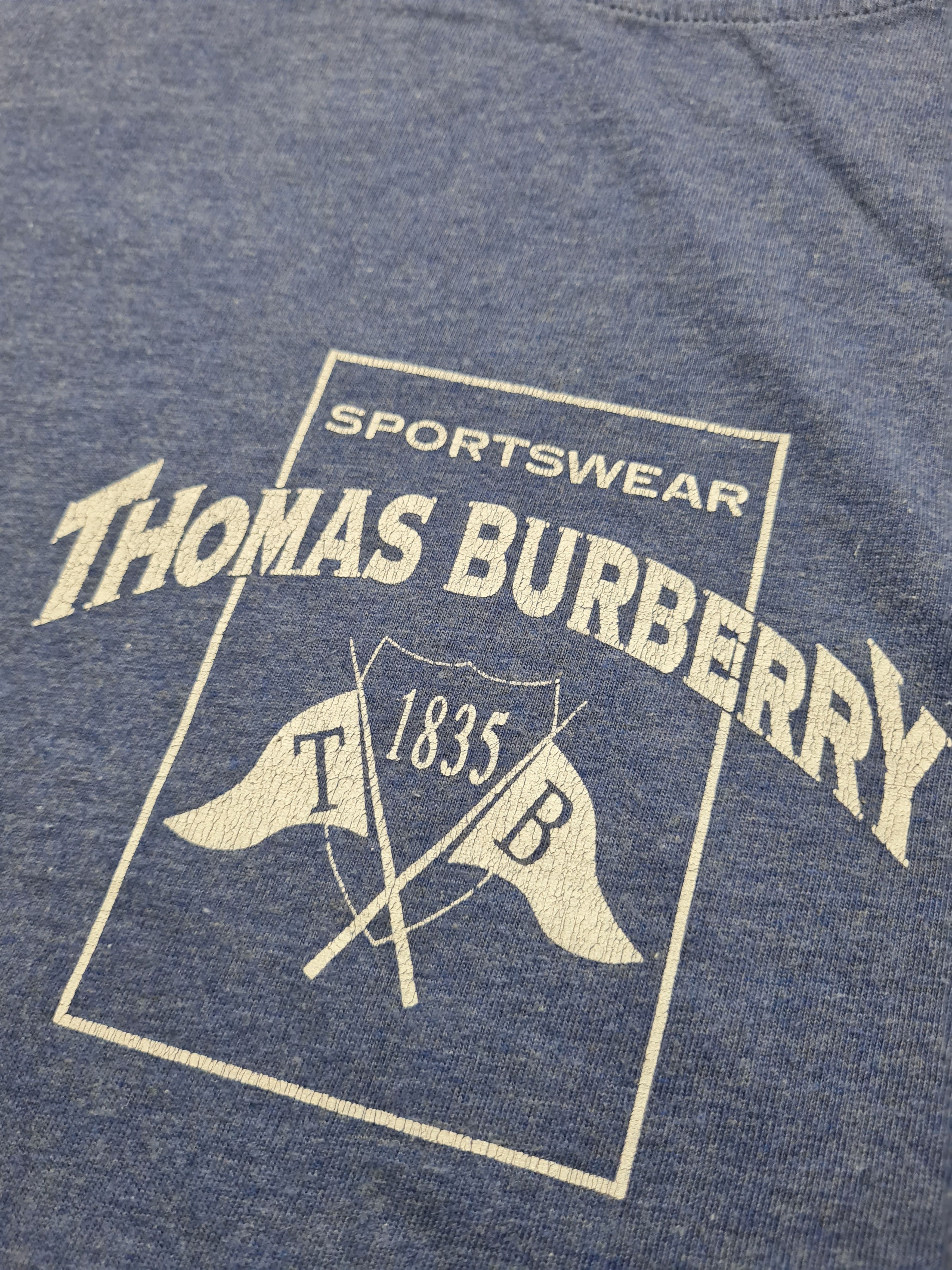 Burberry VintageThomas Burberry Big Logo T-shirt Retro Barberrys Size US L / EU 52-54 / 3 - 6 Thumbnail