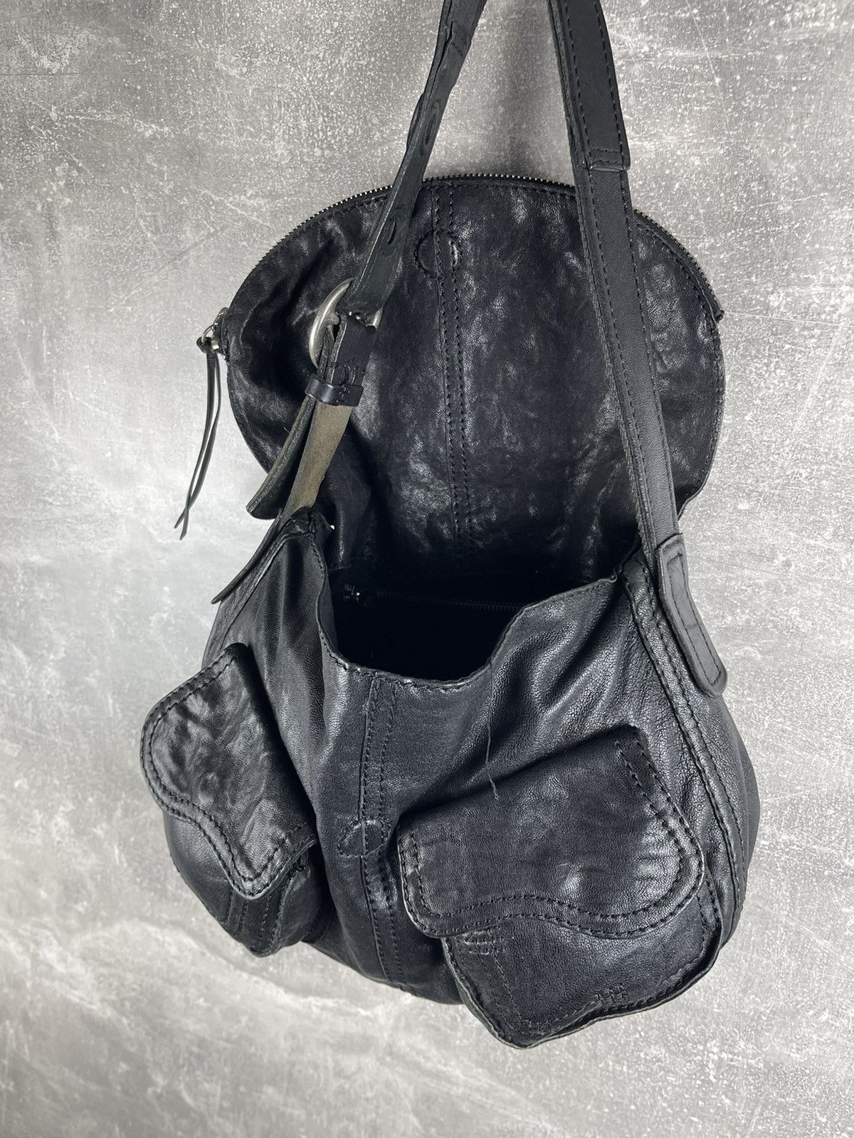 Lucky Brand Lucky Brand Avant Garde Black Lamb Leather Shoulder Boho Bag Size ONE SIZE - 10 Thumbnail