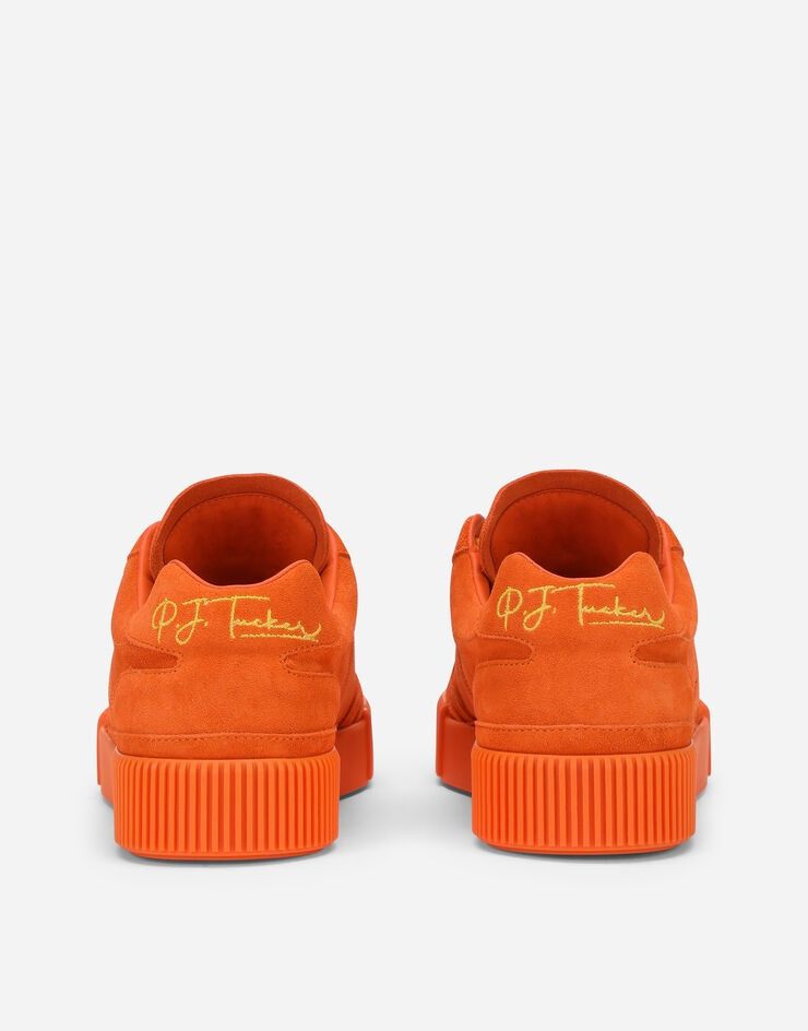 Dolce & Gabbana o1y0925 Suede Low-Top Sneakers in Orange Size US 5 / IT 35 - 4 Thumbnail