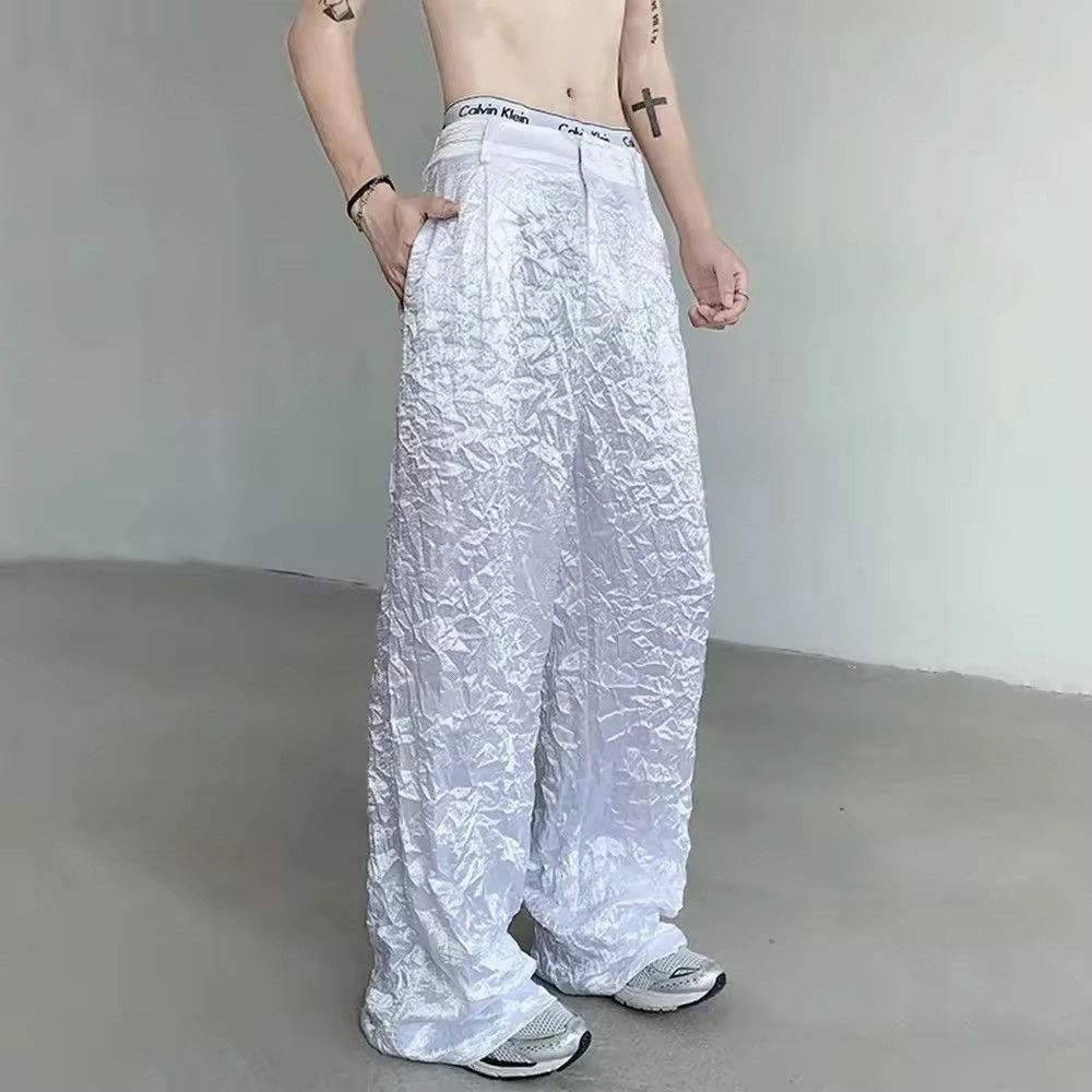 Other Pleated Shiny Casual Streetwear Grunge Old Money Pants Size US 30 / EU 46 - 2 Thumbnail
