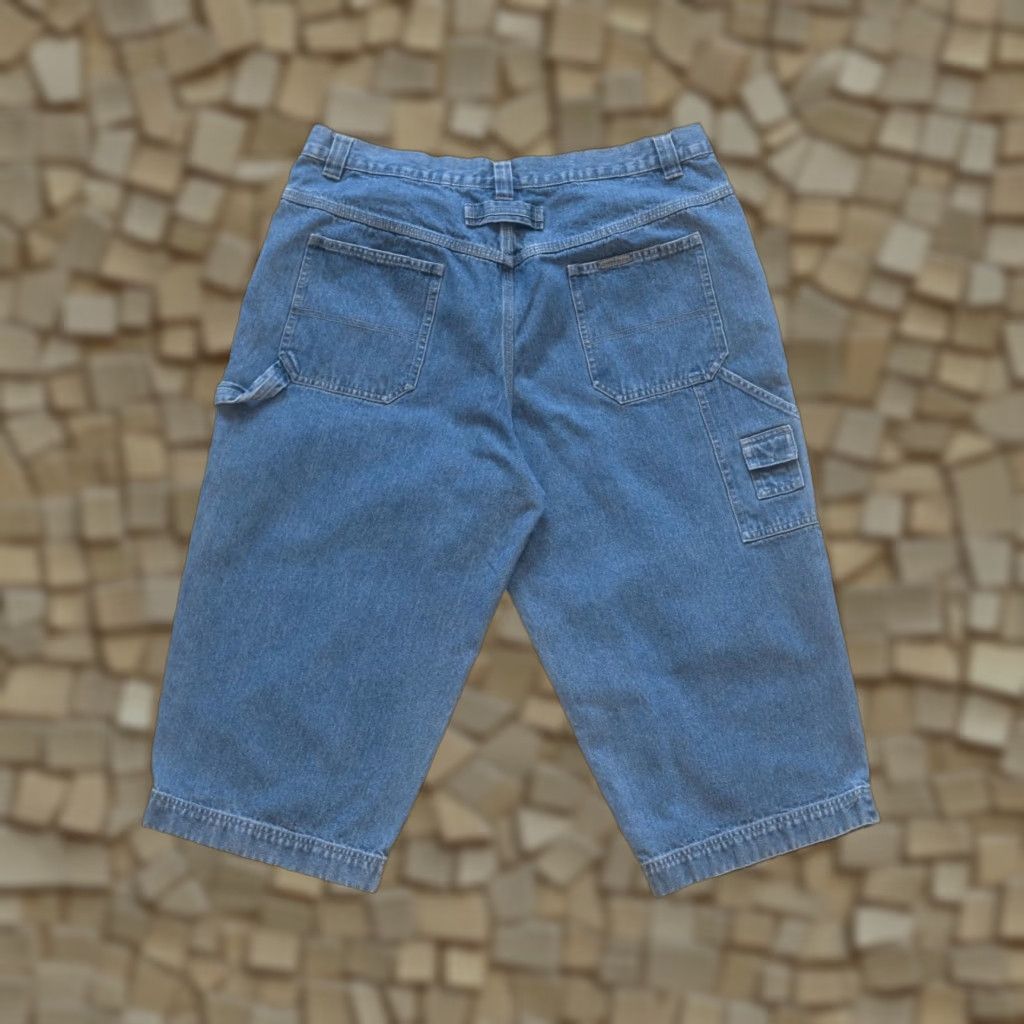 Lee VINTAGE LEE RIVETED VTG Y2K 90s BLUE JEAN DENIM WIDE LEG RETRO BAGGY SHORTS MEN SZ 36x29 Size US 36 / EU 52 - 1 Thumbnail
