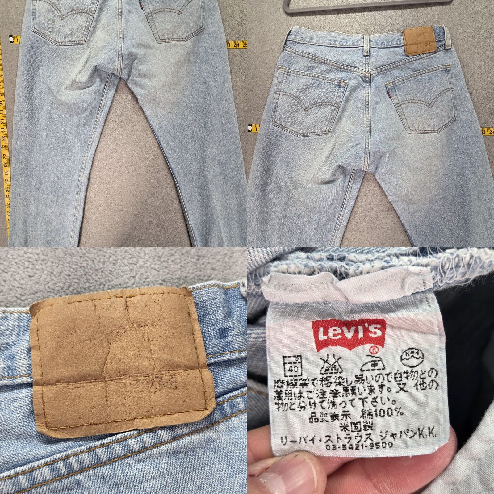 Levi's VTG Levi's 501 Jeans Mens Light Blue Straight Button Fly 30x29 Denim United States 501 Fits 30 Mens жил Size US 30 / EU 46 - 10 Thumbnail