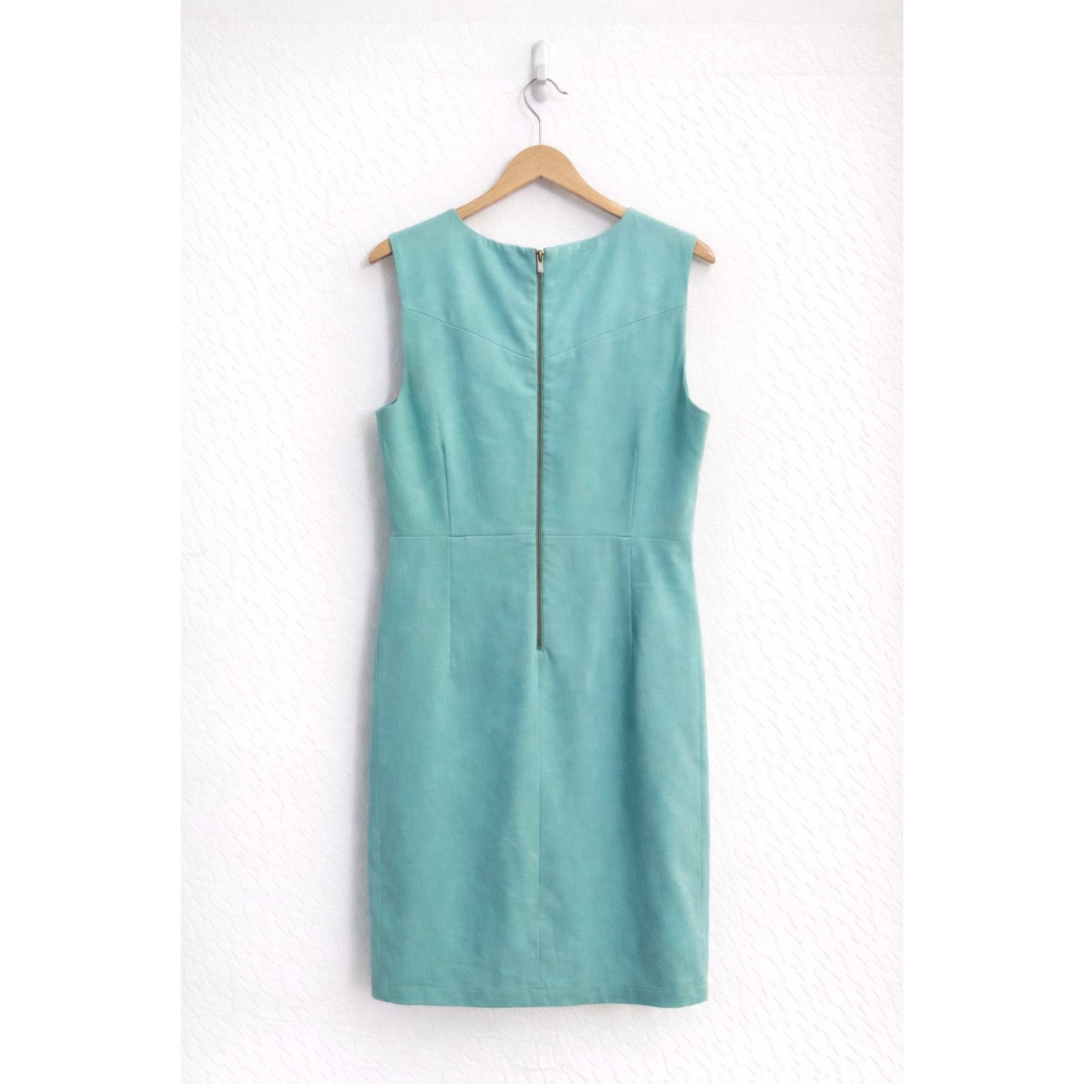 Diane von Furstenberg Diane von Furstenberg Blue Sheath Dress Sleeveless Scoop Neck Size 14 Size XL / US 12-14 / IT 48-50 - 2 Thumbnail
