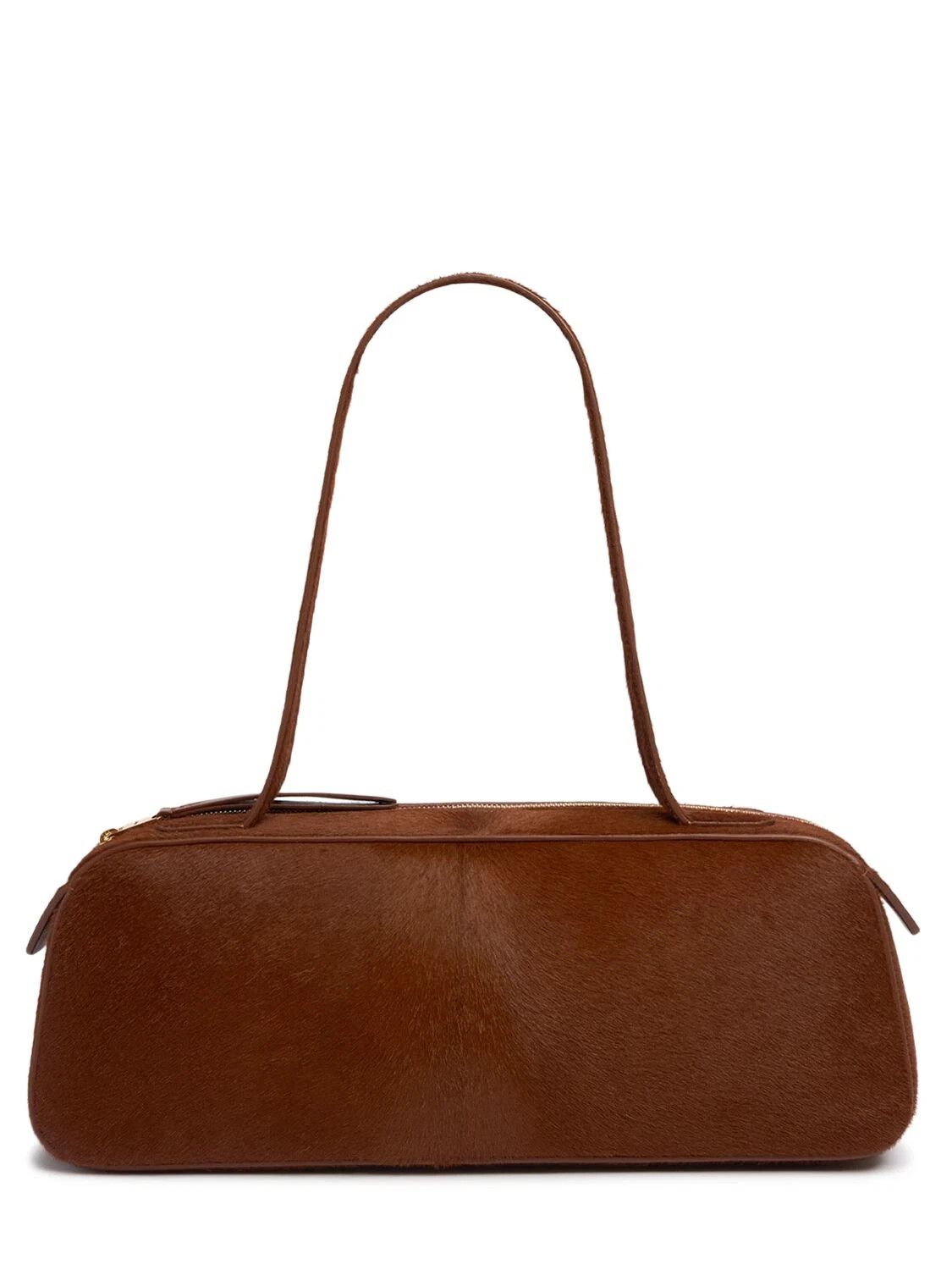 KHAITE Simona Rust Brown Ponyhair Shoulder Bag