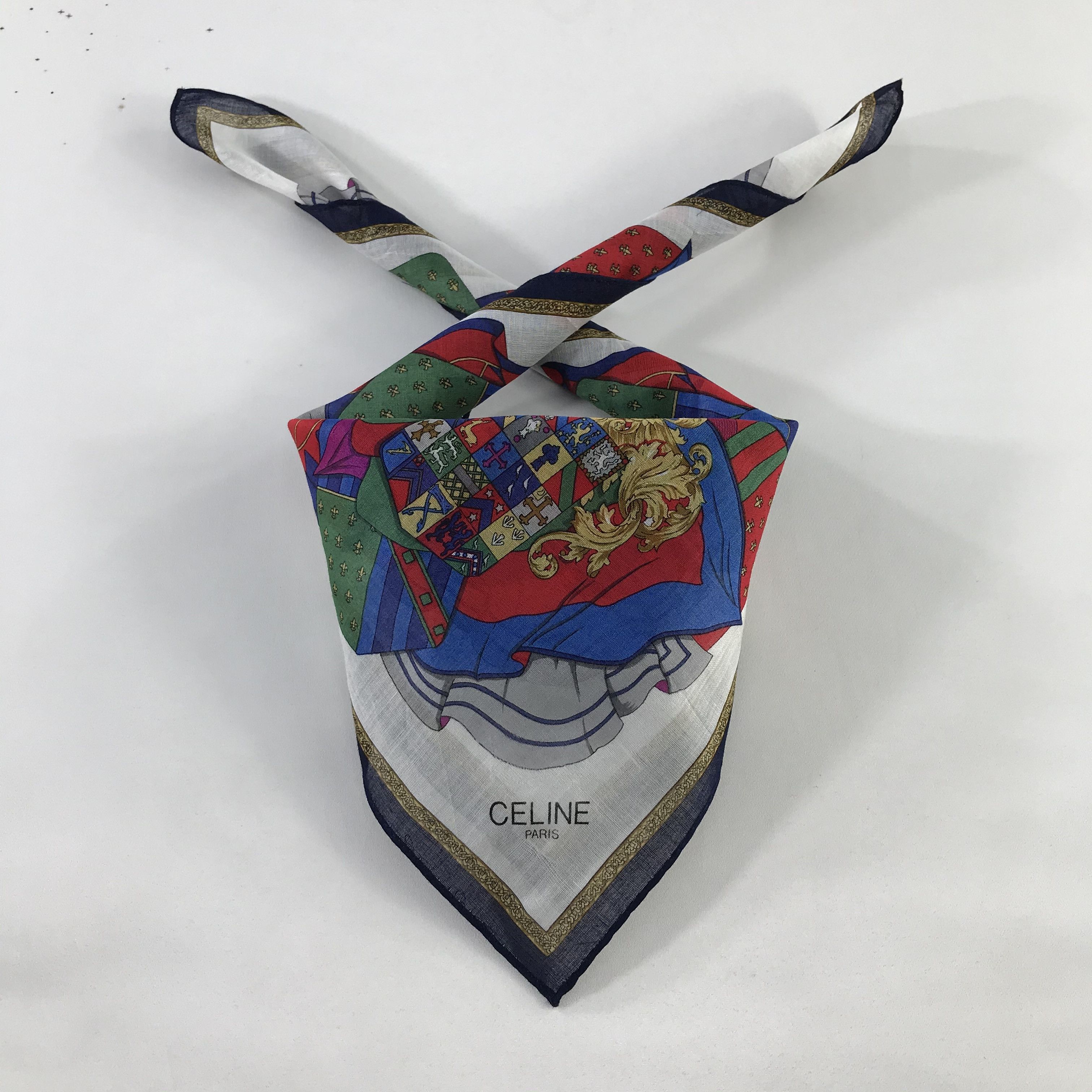 Celine × Vintage Celine Bandana / Handkerchief / Neckerchief - S468 Size ONE SIZE - 3 Thumbnail