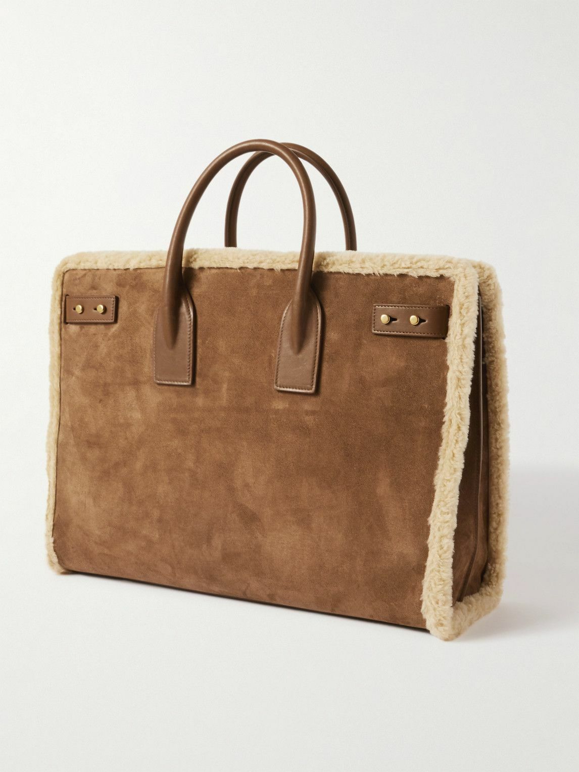 Saint Laurent Paris o1tp1o0125 Size: OS/Tote Bag In Shearling in Brown Size ONE SIZE - 2 Thumbnail
