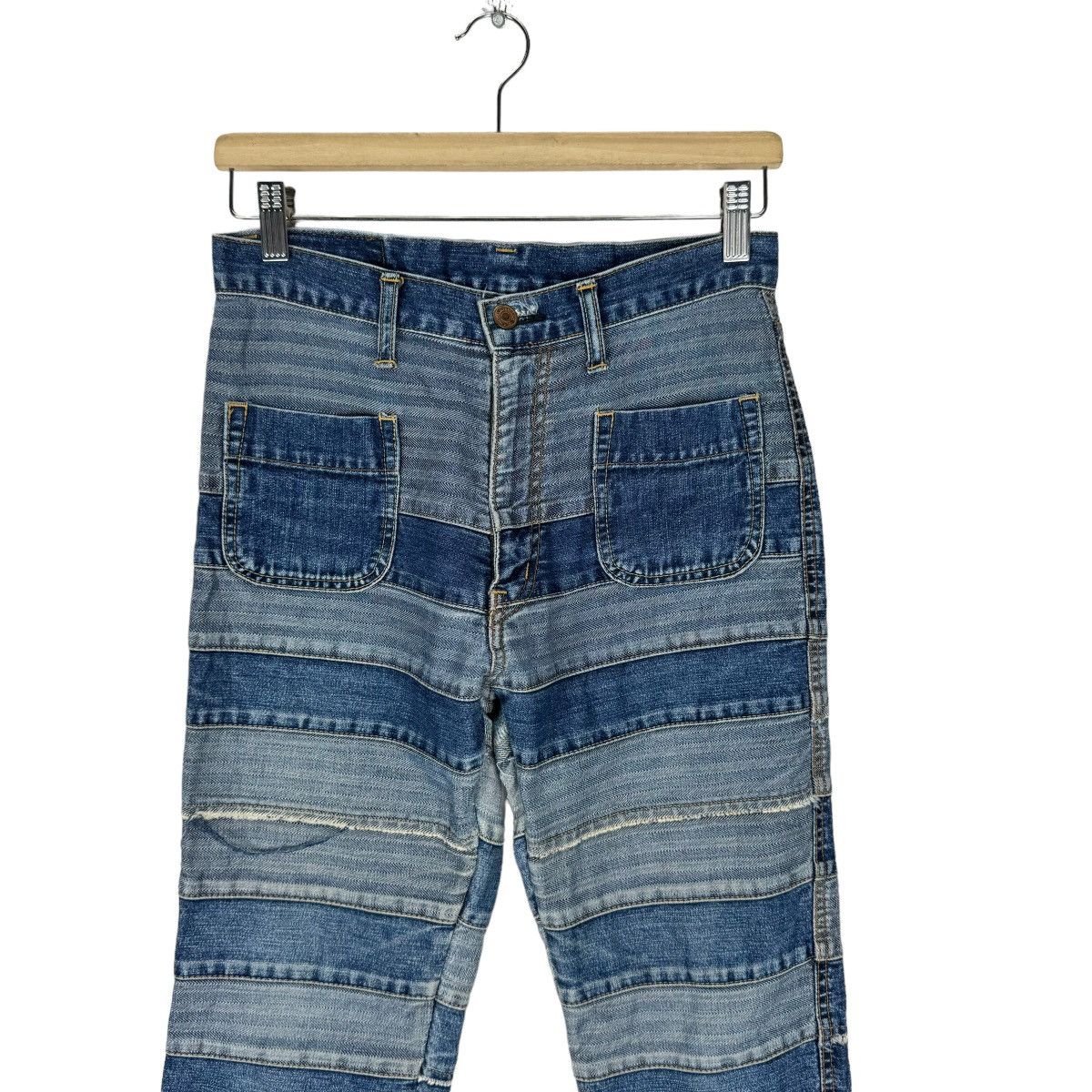 Hysteric Glamour ☀️90s HYSTERIC GLAMOUR JEANS PATCHWORK HAGI DENIM PANTS Size US 28 / EU 44 - 3 Thumbnail