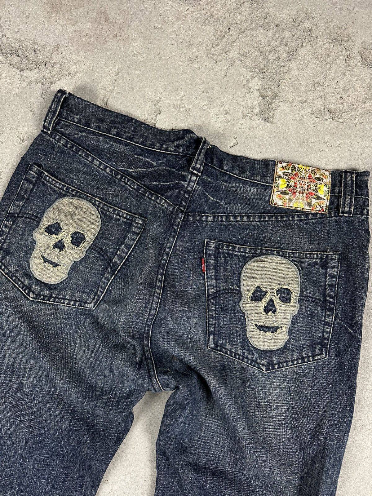 初期] L.G.B. skull patch jeans LGB Crazy Wolf Skull Patch Jeans