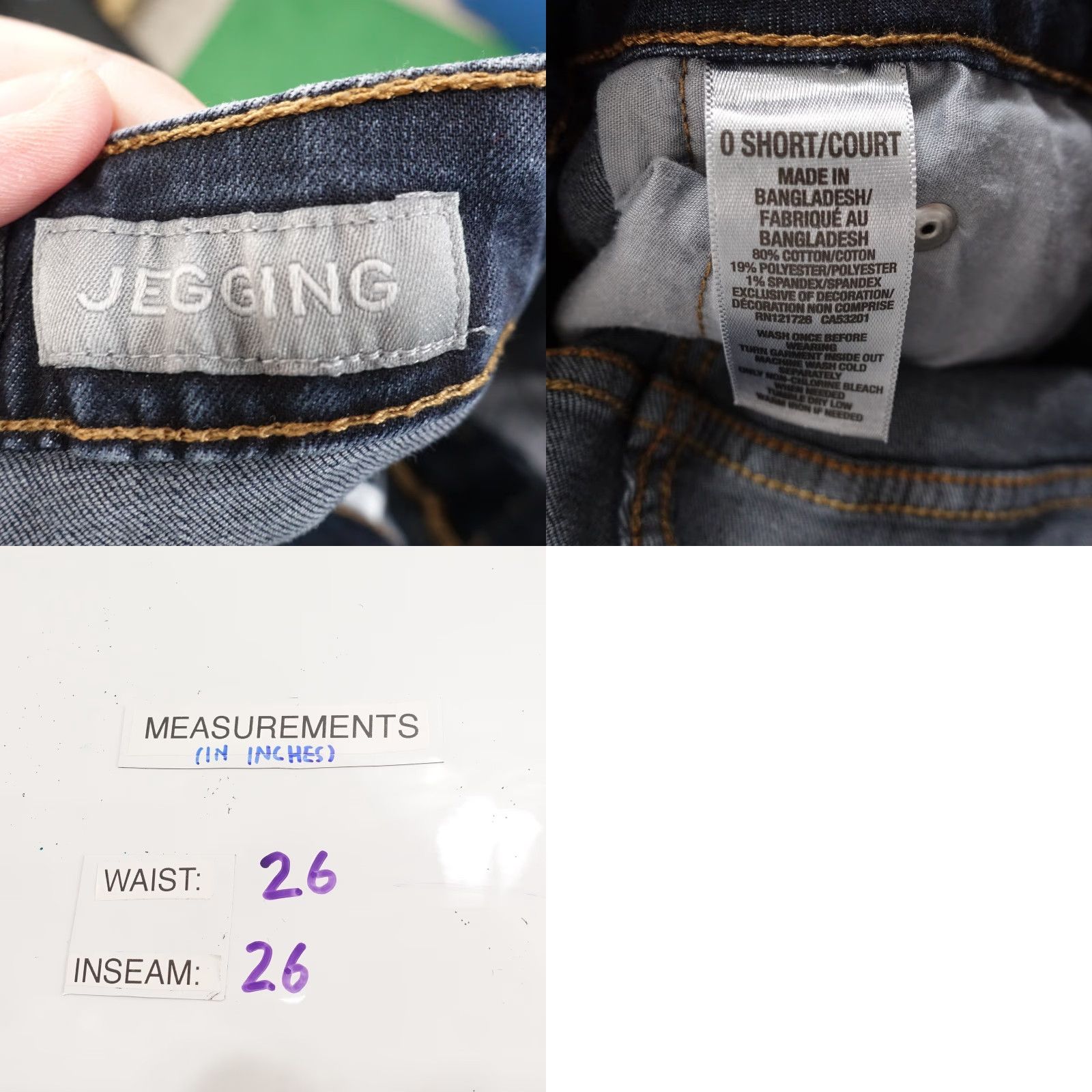 Aeropostale Aeropostale Jegging Jeans Womens 0 Short Blue Dark Wash Stretch Skinny Denim -E3 Size 25" / US 0 / IT 36 - 8 Thumbnail