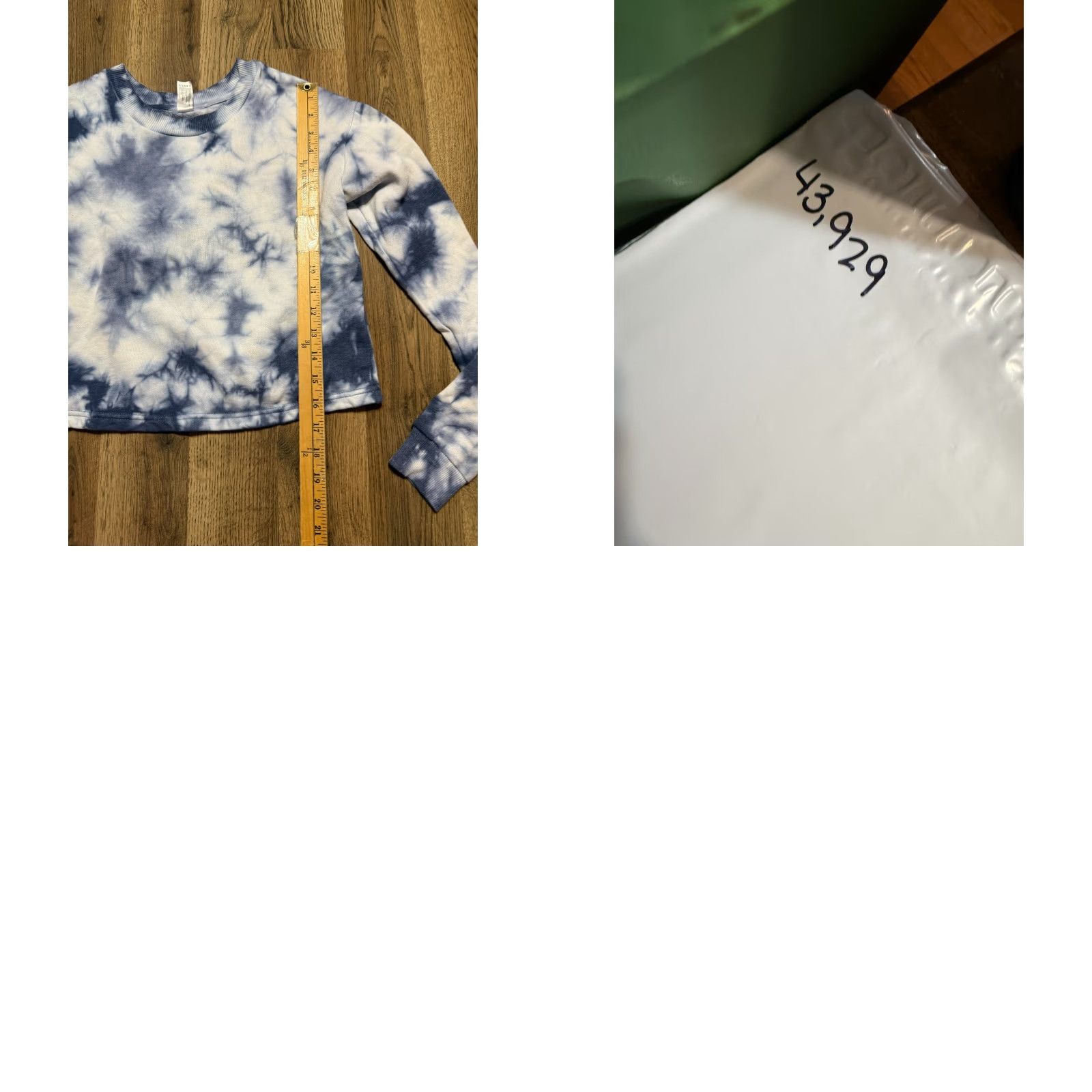 Vintage 90 Degrees by Reflex Sweater Womens XS Blue White Tie Dye Crewneck Crop Top Size XS / US 0-2 / IT 36-38 - 8 Thumbnail