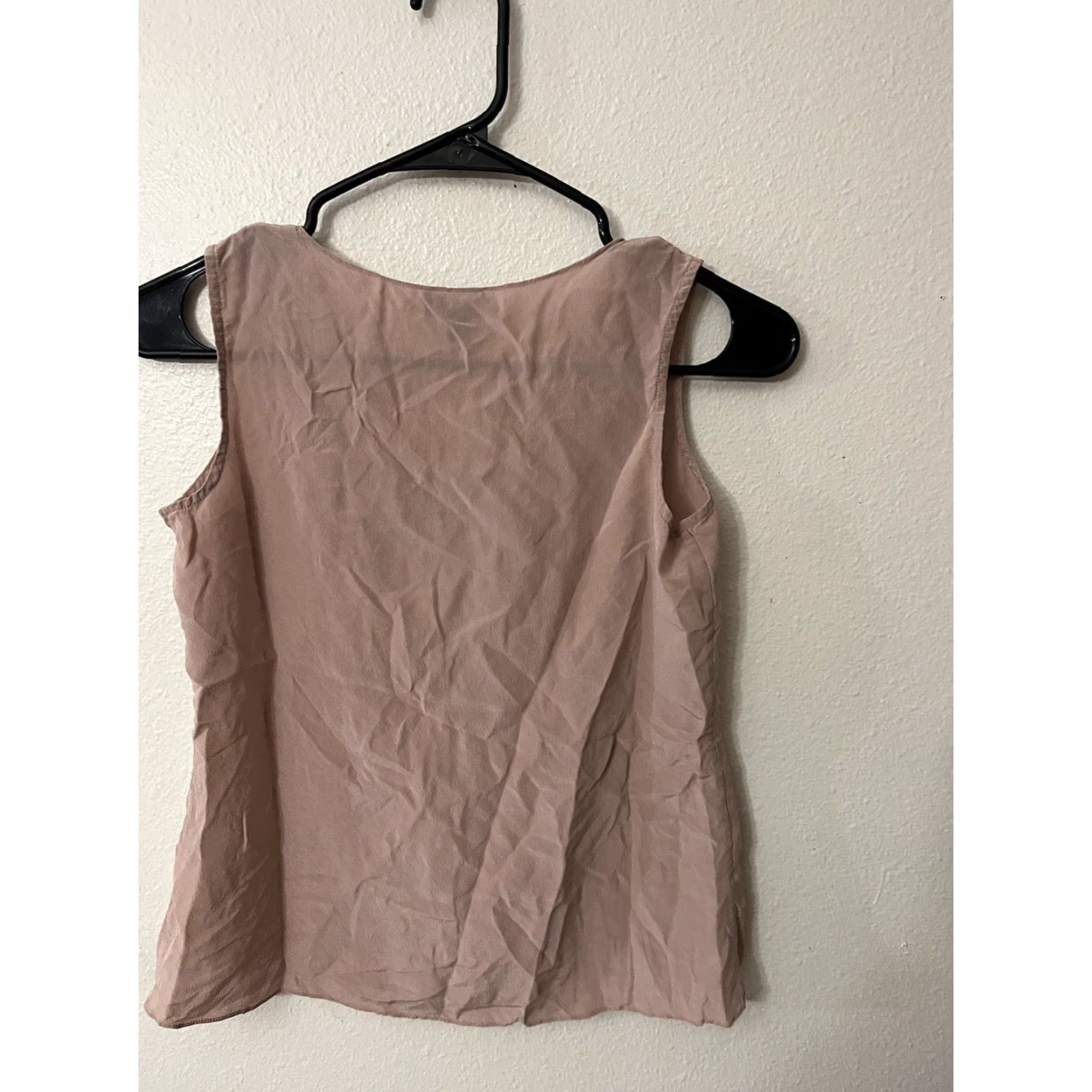 Talbots VINTAGE Talbots Silk Blouse Women 2P Sleeveless Pink Sheer V-Neck All Seasons Designer Size XS / US 0-2 / IT 36-38 - 3 Thumbnail