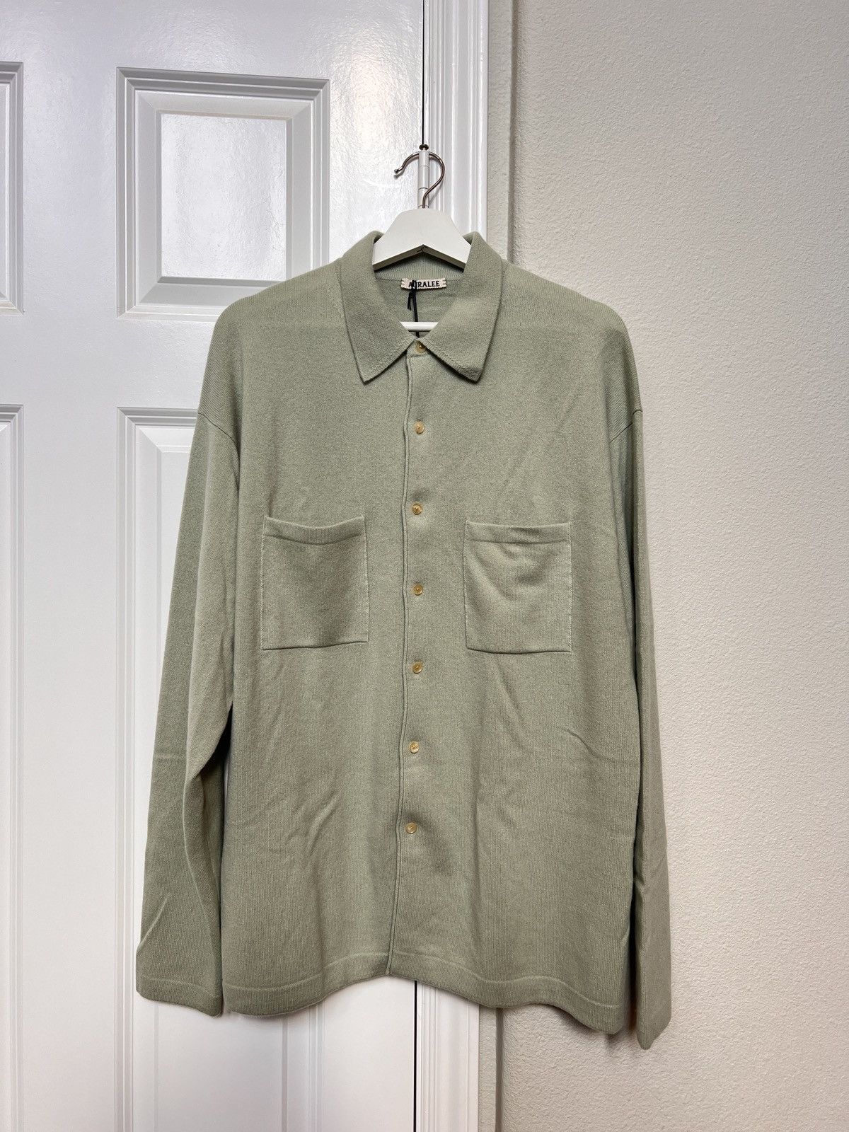 Auralee Mint colored full cashmere knit cardigan size 5 Size US XL / EU 56 / 4 - 2 Thumbnail