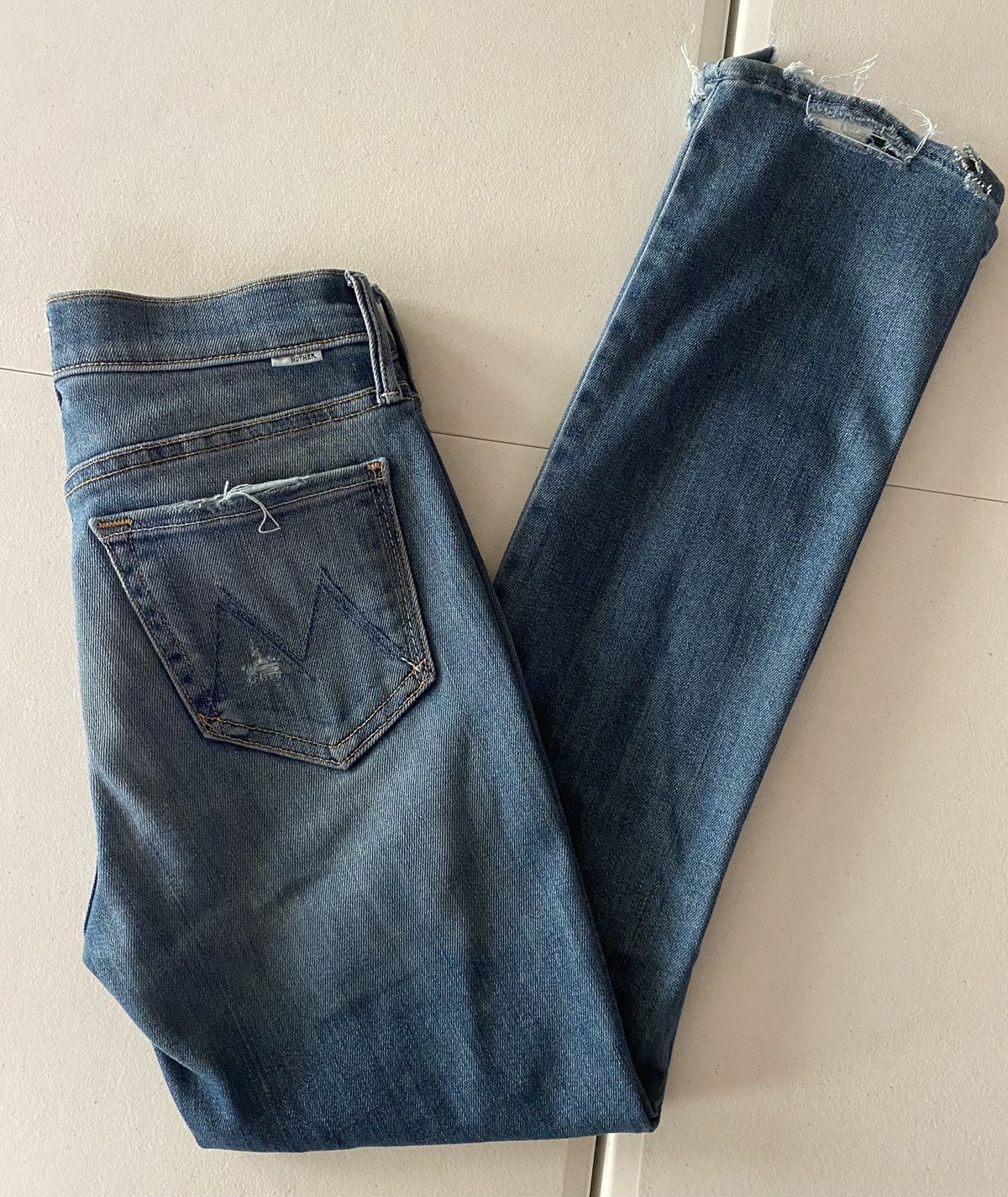 MOTHER Mother Denim The Rascal Ankle Wild! Wash Distressed 5 pkt 24 Size 24" / US 00 / IT 34 - 6 Thumbnail