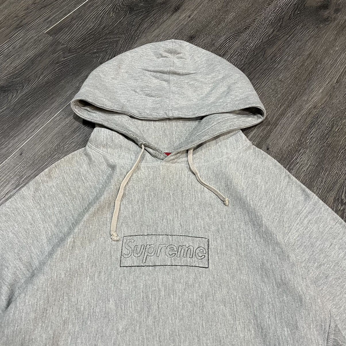 Kaws × Supreme SS11 SUPREME KAWS Chalk Box Logo Hoodie Grey Size US XL / EU 56 / 4 - 2 Thumbnail