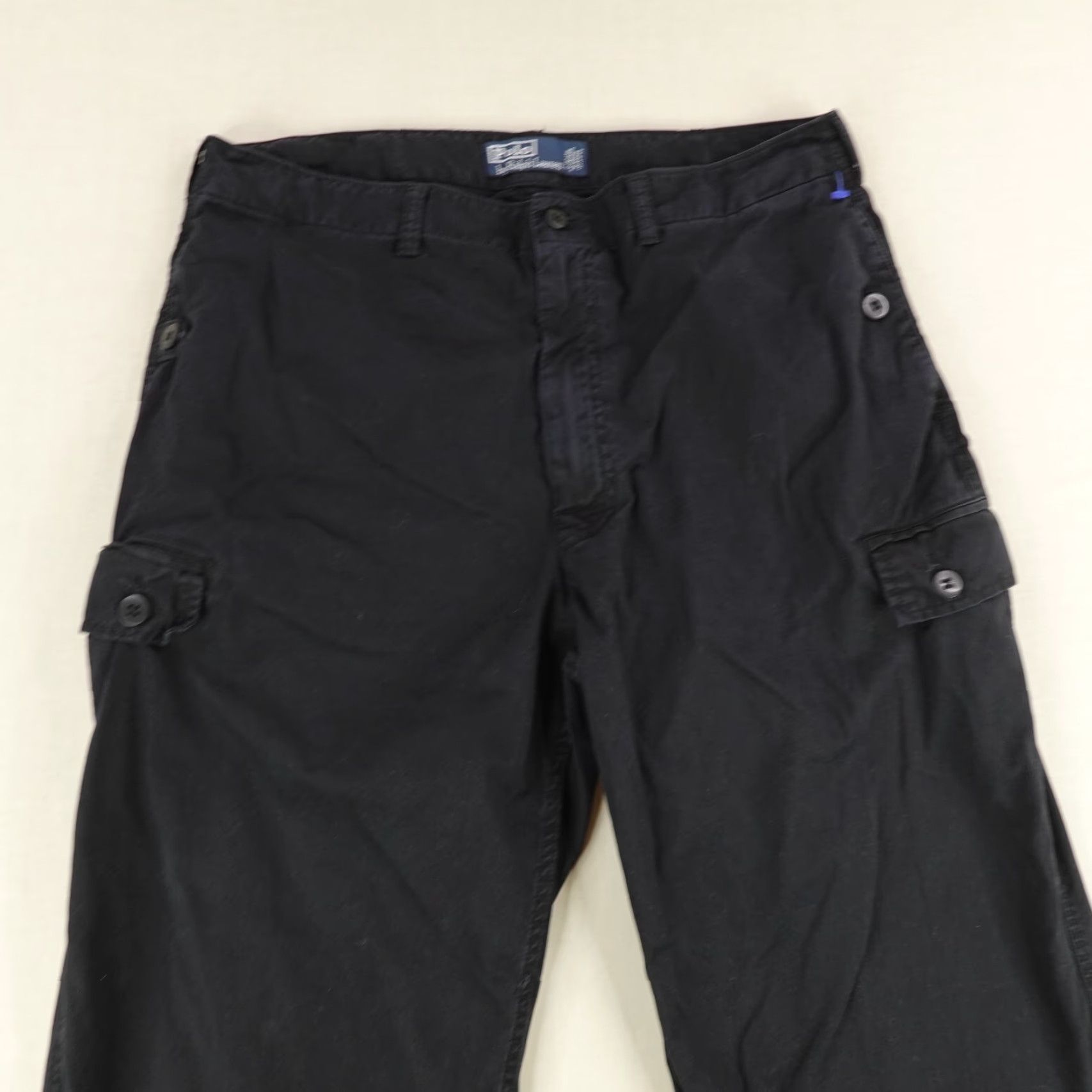 Polo Ralph Lauren VINTAGE Polo Ralph Lauren Cargo Pants Men 34x33 Black Cotton Workwear Y2K Size US XS / EU 42 / 0 - 2 Thumbnail