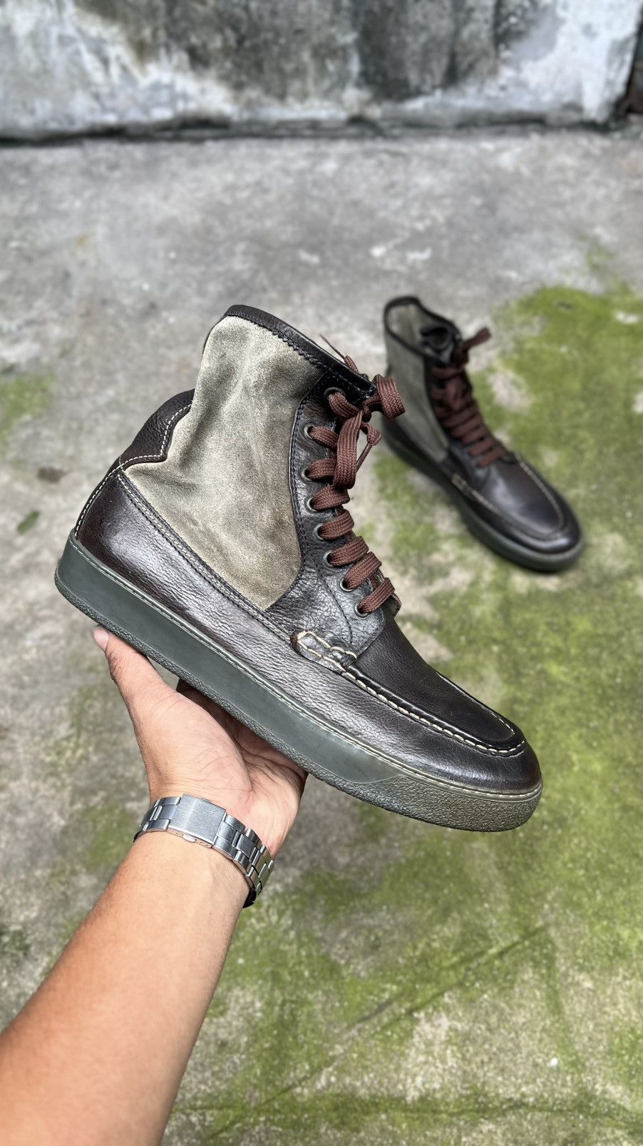 Wooyoungmi Wooyoungmi Leather Hi-Top Sneaker Size US 8 / EU 41 - 1 Thumbnail