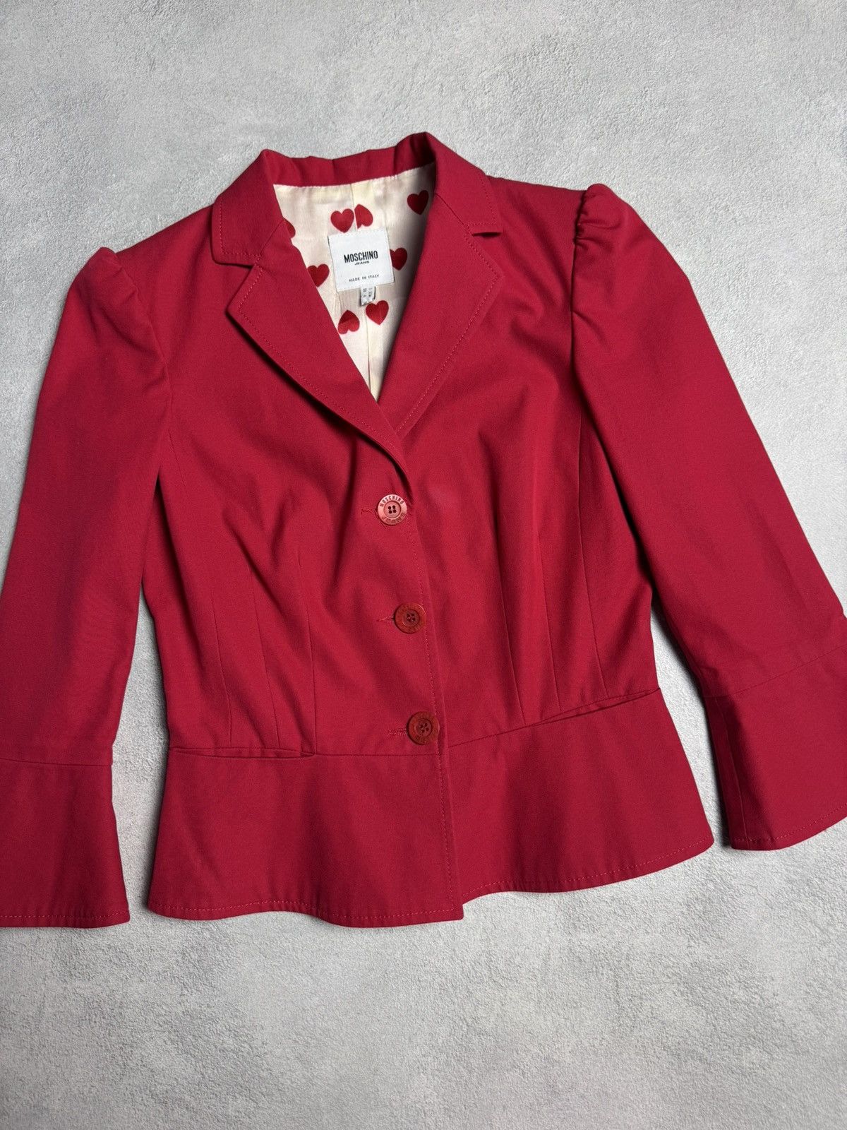 Moschino Moschino Jeans Red Cotton Blazer Jacket size US 4 UK 8 Size S / US 4 / IT 40 - 3 Thumbnail