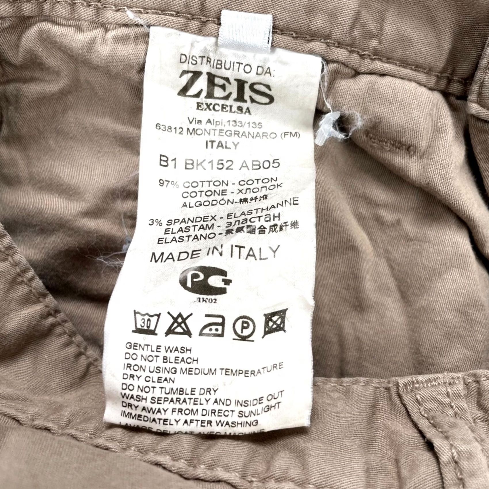 Vintage Bikkembergs Pants Mens 33x30 Beige Cotton Stretch Cargo Pocket Straight Leg Pants Mens Beige Cargo Pocket Straight Leg 33x30 Regular Mens Size US 33 - 6 Thumbnail