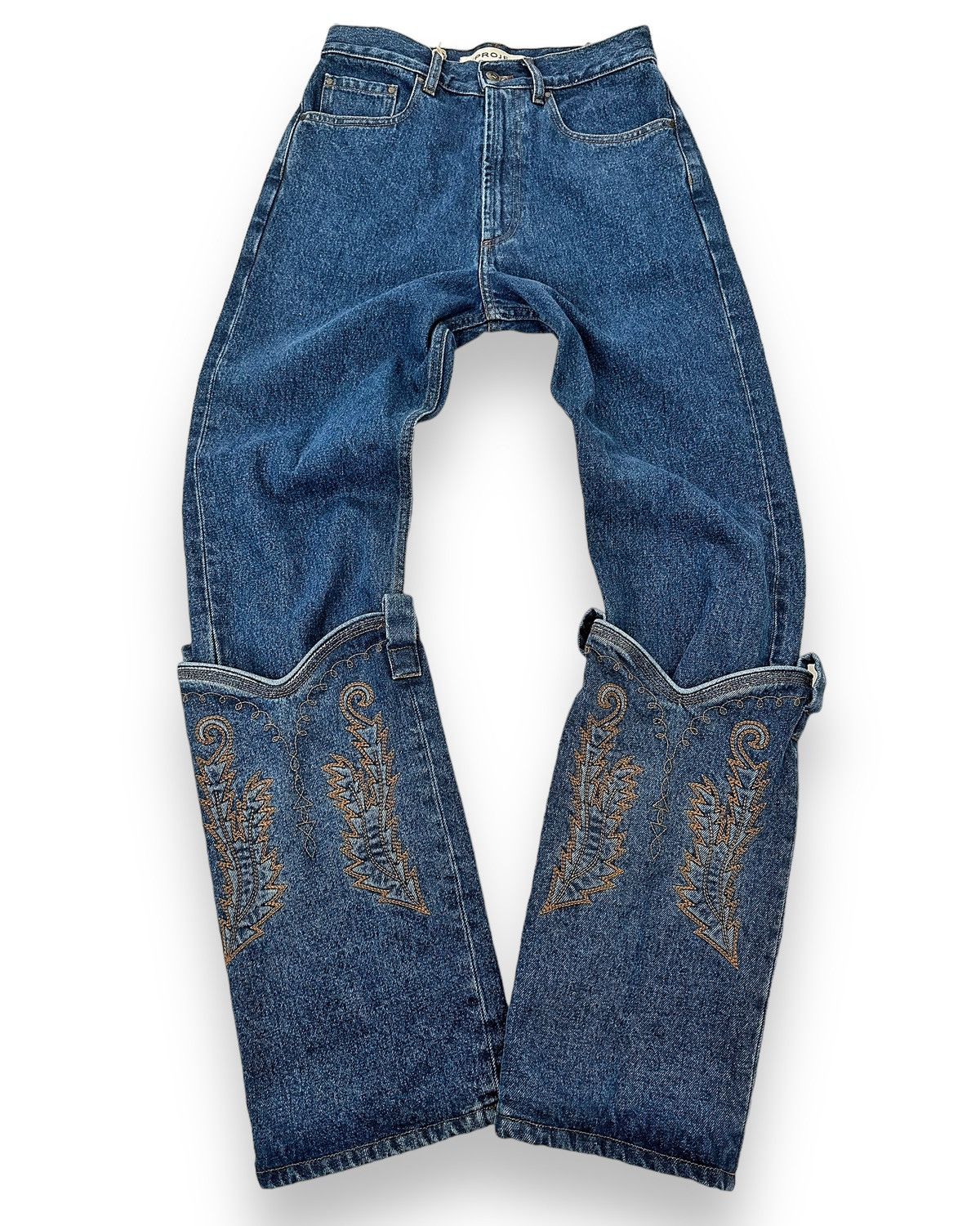 image of Yproject Cowboy Blue Indigo Evergreen Denim in Grey, Women's (Size 25)
